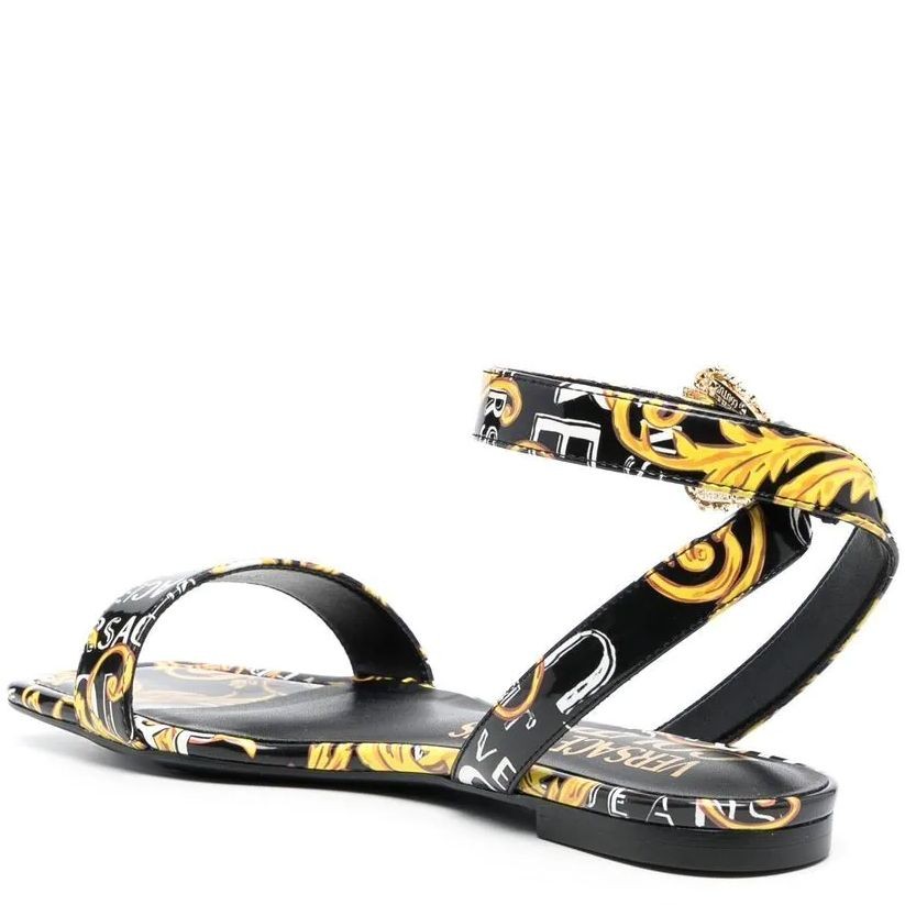 VERSACE JEANS CUTURE Basutės moterims, BLACK/GOLD, Fondo millie sandals 3
