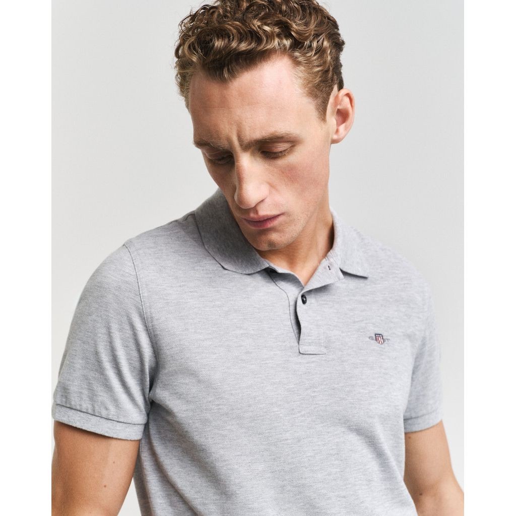 GANT Polo marškiniai trumpos rank. vyrams, Pilka 4