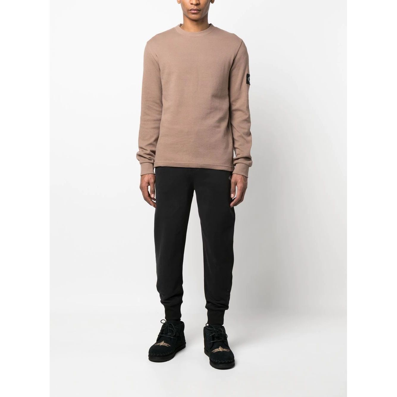 CALVIN KLEIN JEANS Sportinės kelnės vyrams, Juoda, Shrunken badge pant 2