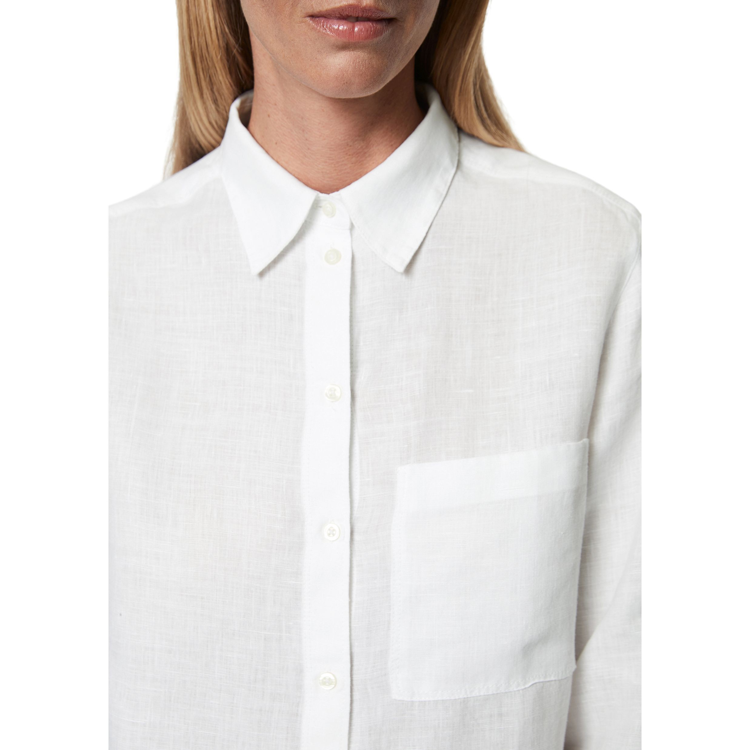 MARC O'POLO Marškiniai ilgomis rankovėmis moterims, Balta 4