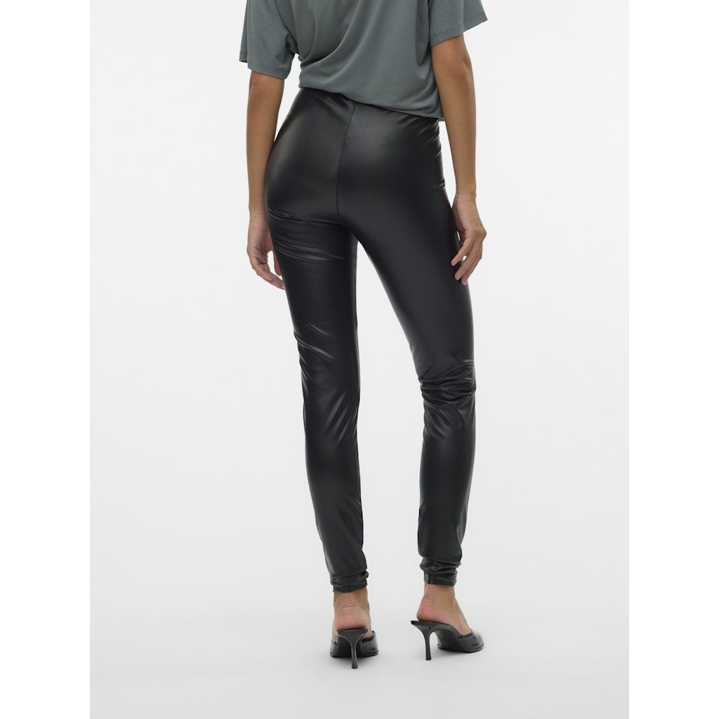 VERO MODA Odinės kelnės moterims, Juoda, Gana legging 4