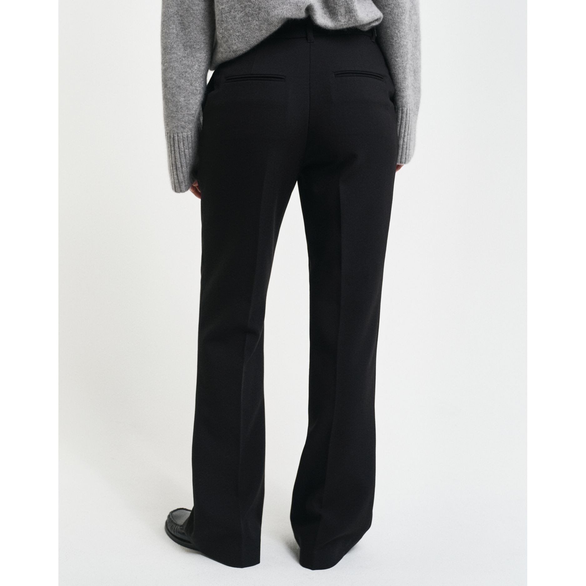 GANT Kelnės moterims, Juoda, slim flare slack 3