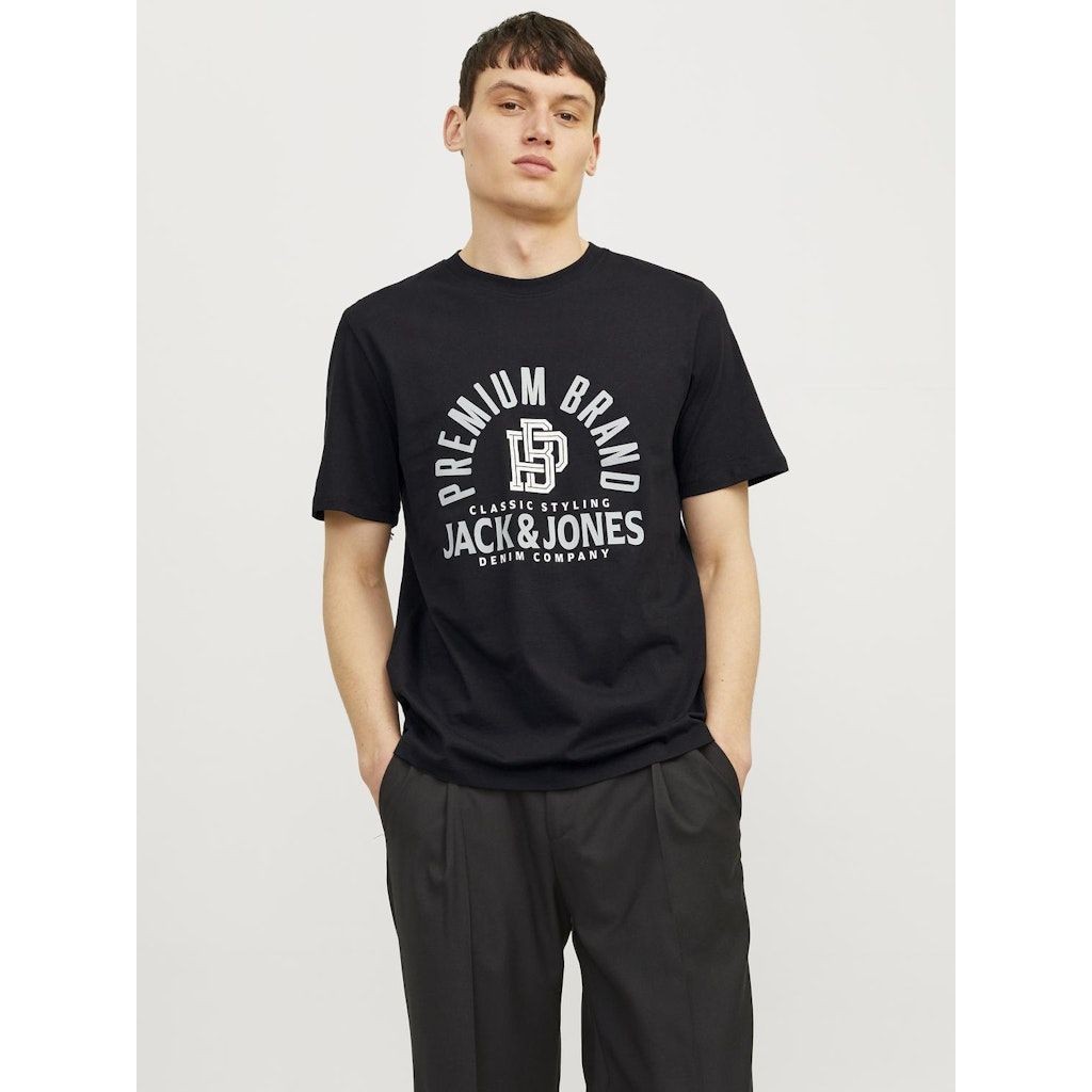 JACK & JONES Marškinėliai vyrams, Juoda, JPRSTAR TEE SS CREW 2