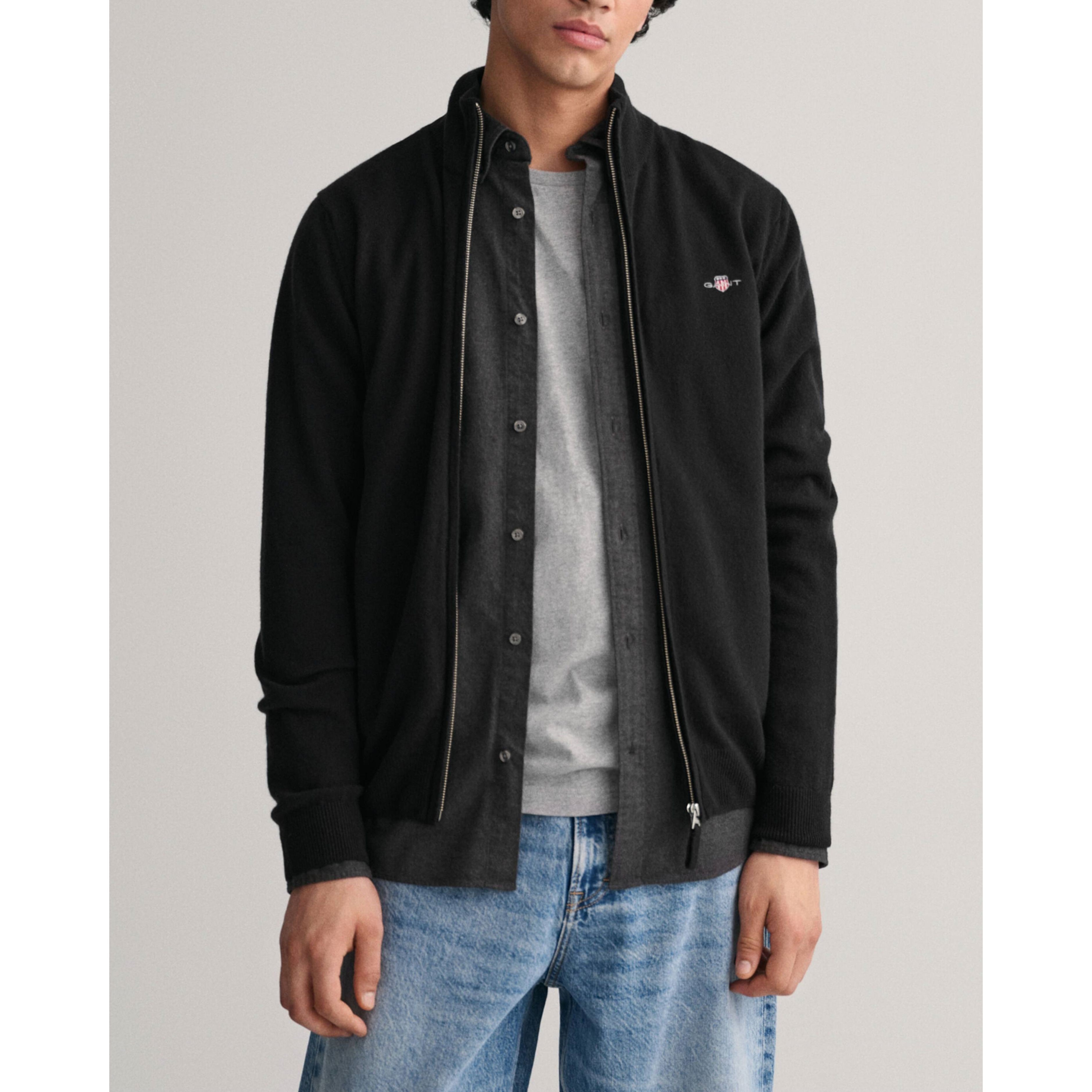 GANT Kardiganas vyrams, Juoda, SUPERFINE LAMBSWOOL 2