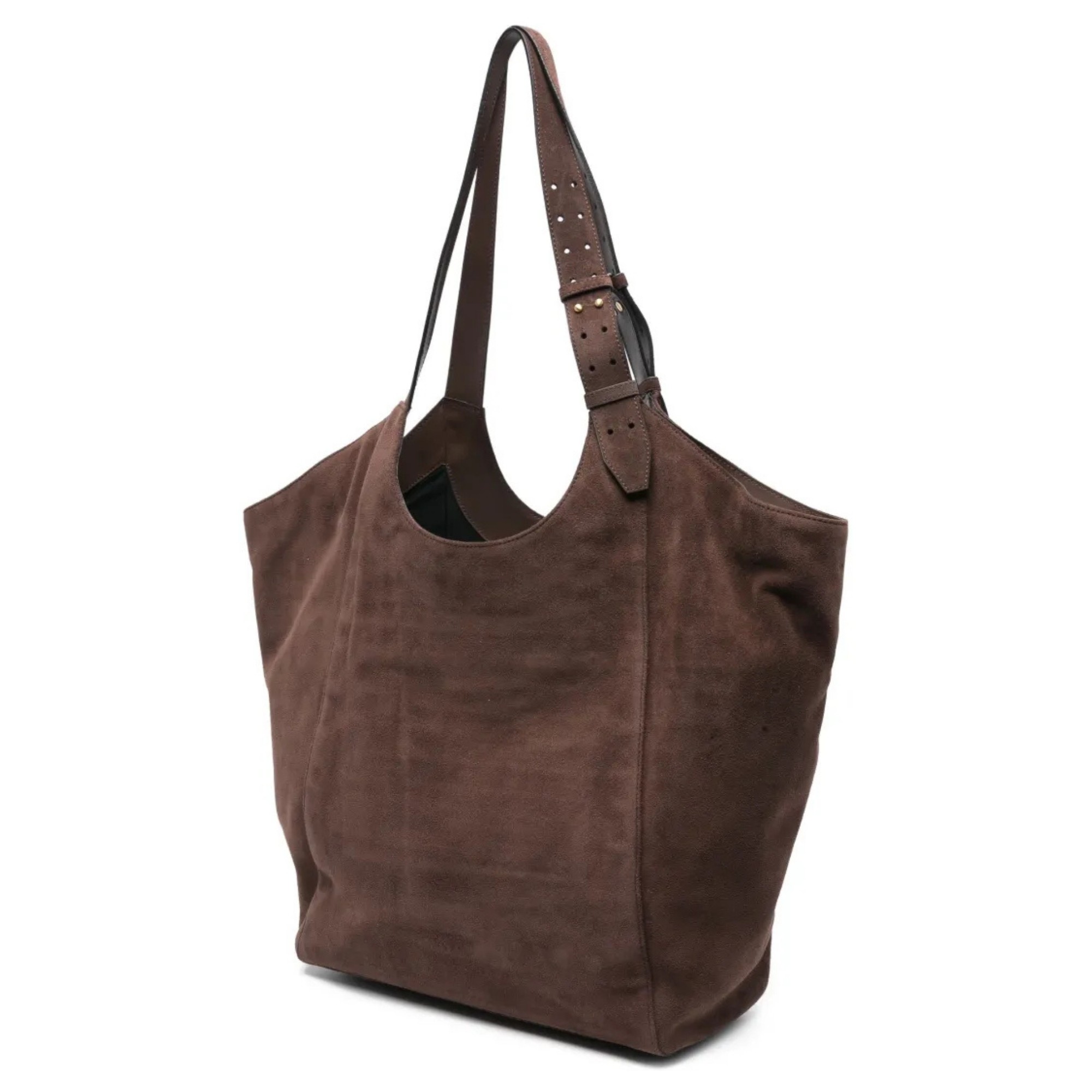 PINKO Pirkinių krepšys moterims, Ruda, Tote extra bag suede + vitello 2