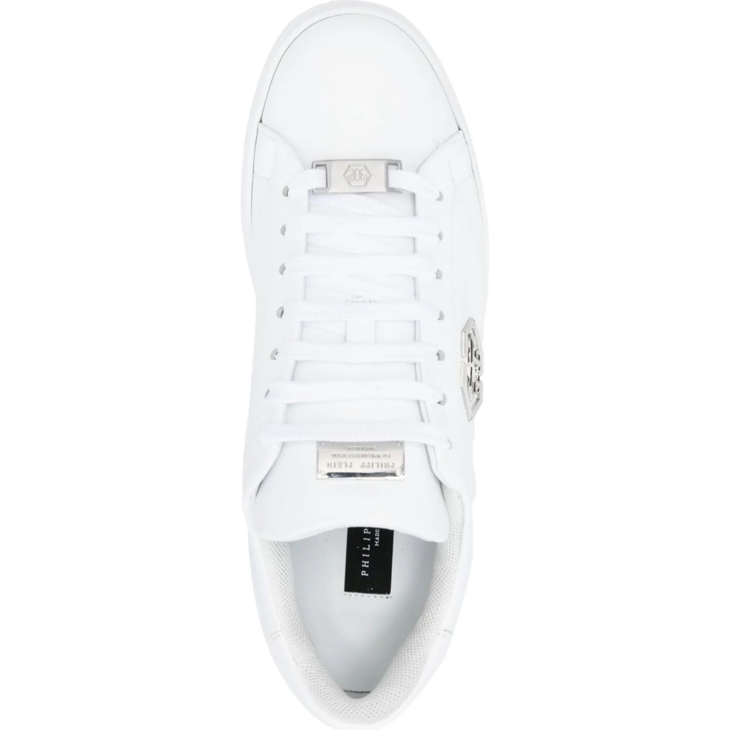 PHILIPP PLEIN Sportiniai bateliai vyrams, Balta, Leather lo-top sneaker hexagon 5