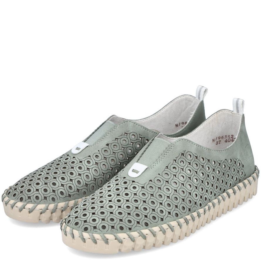 RIEKER Laisvalaikio bateliai moterims, Žalia, LEISURE 9