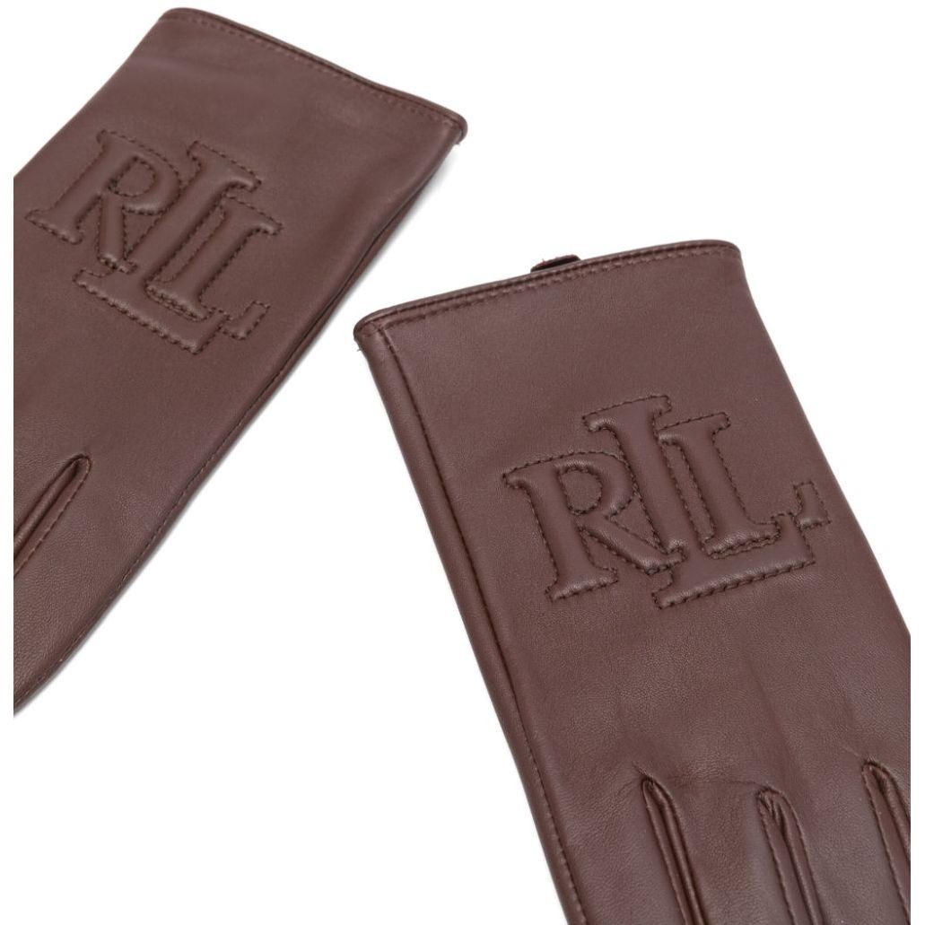 LAUREN RALPH LAUREN Pirštuotos pirštinės moterims, Ruda, Rsd lg lthr glove 2