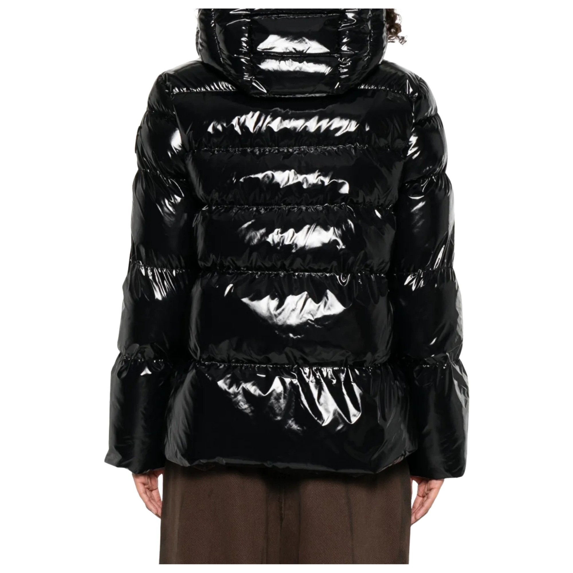 PINKO Pūkinė striukė moterims, Juoda, Eleodoro caban 3