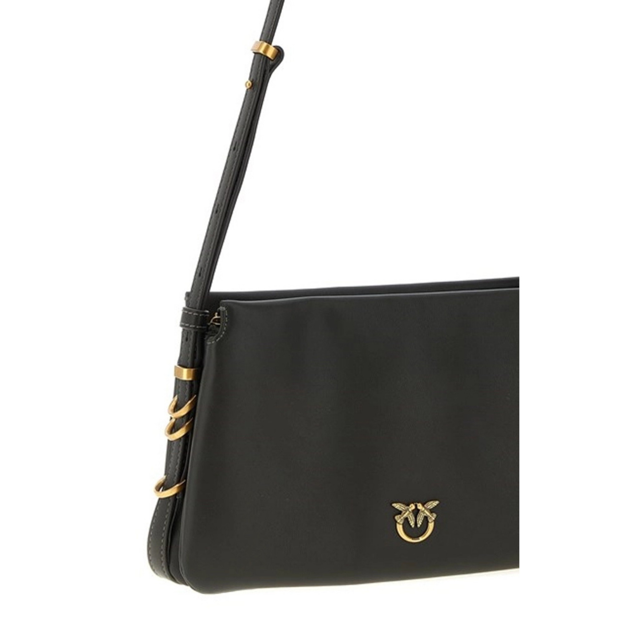 PINKO Rankinė per petį moterims, Ruda, Triplet mini vitello morbido 3