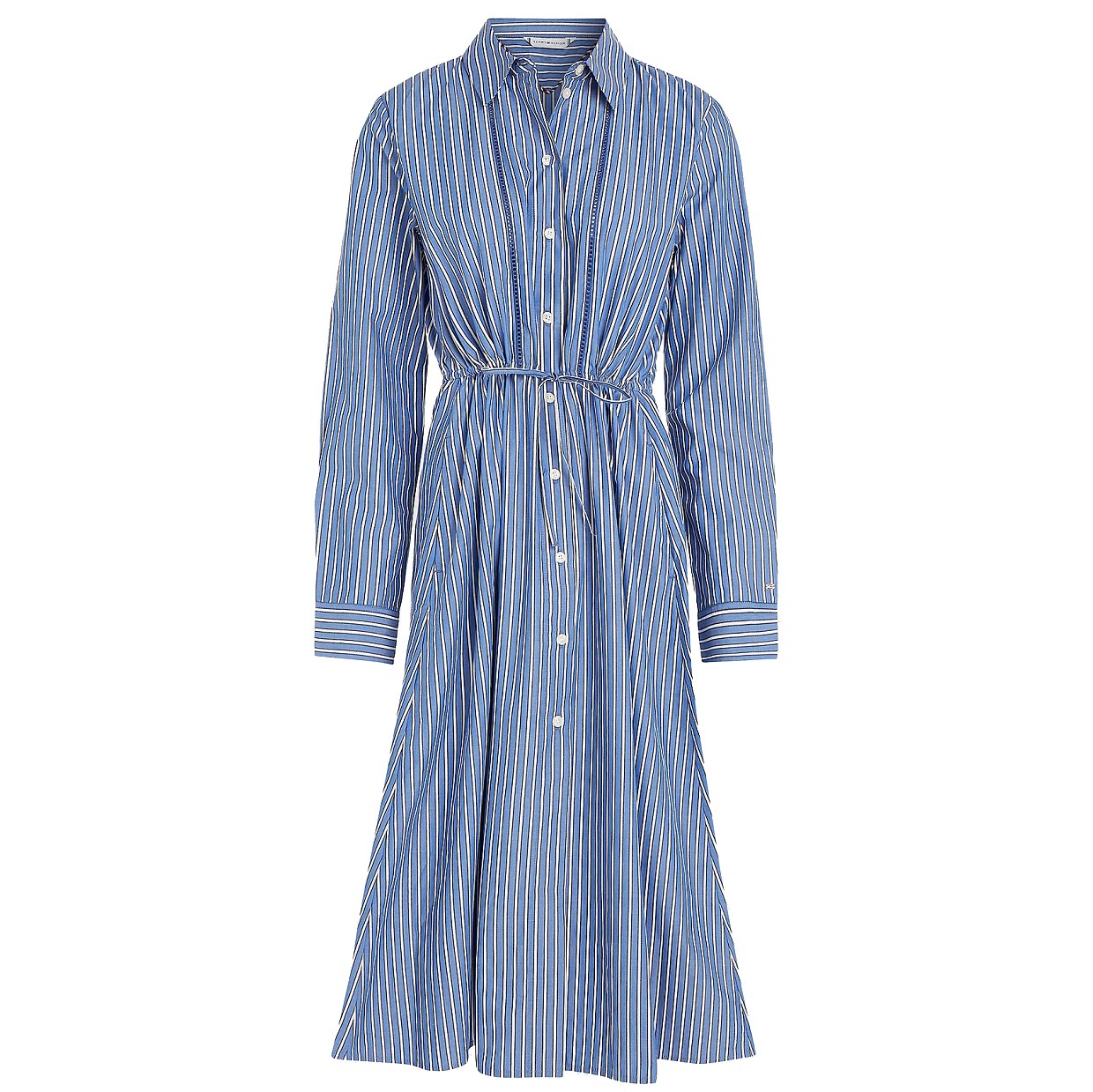 TOMMY HILFIGER Midi suknelė moterims, Marga, Stripe midi shirt-dress 1
