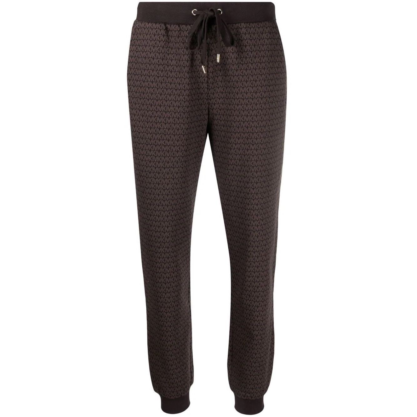 MICHAEL KORS Sportinės kelnės moterims, Ruda, Cotton terry joggers 1