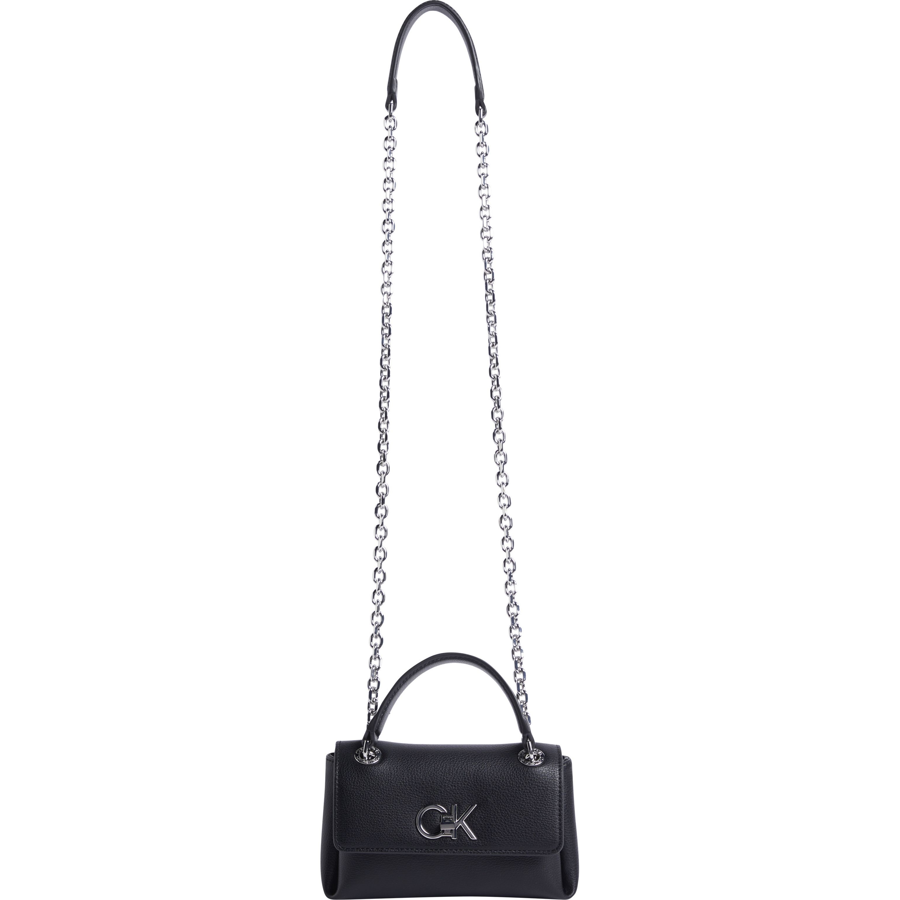 CALVIN KLEIN Rankinė per petį moterims, Juoda, Re-lock shoulder bag 5