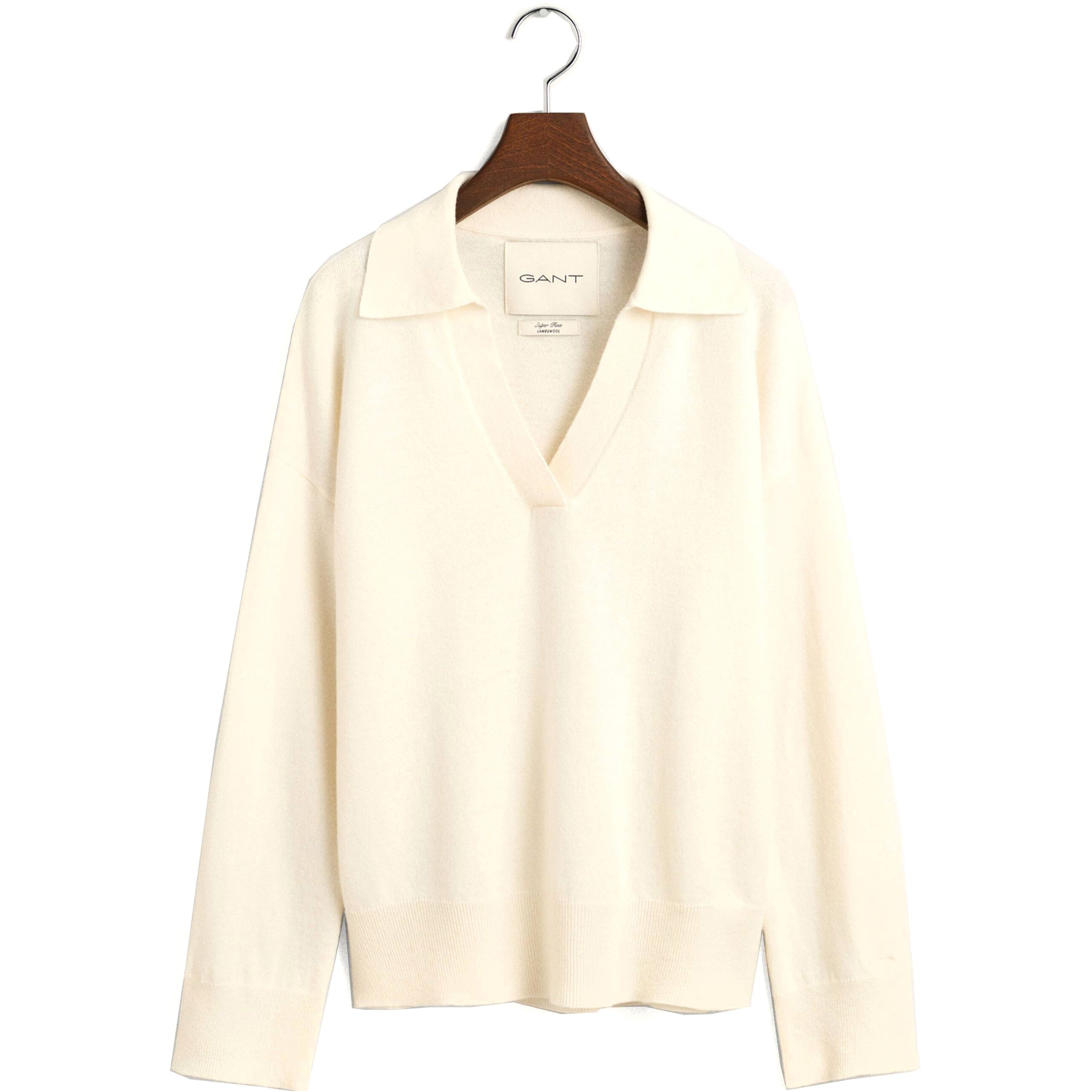 GANT Megztinis moterims, Balta, SUPERFINE LAMBSWOOL 1