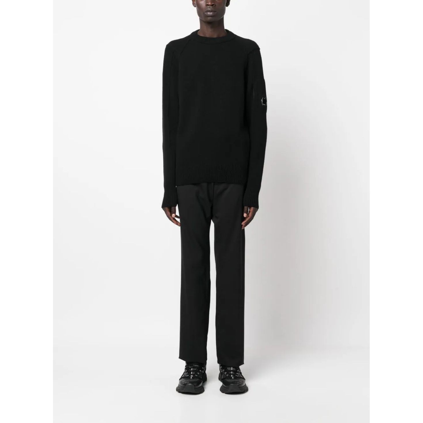 C.P. COMPANY Megztinis vyrams, Juoda, Crew neck sweater 2