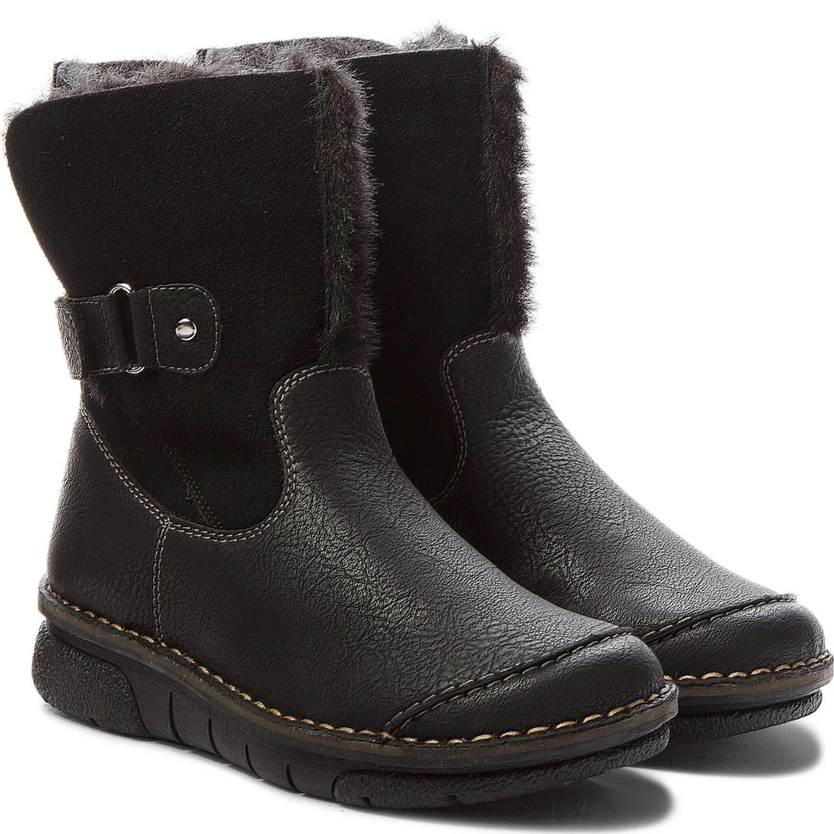 RIEKER Aulinukai moterims, Juoda, BOOTIES 4