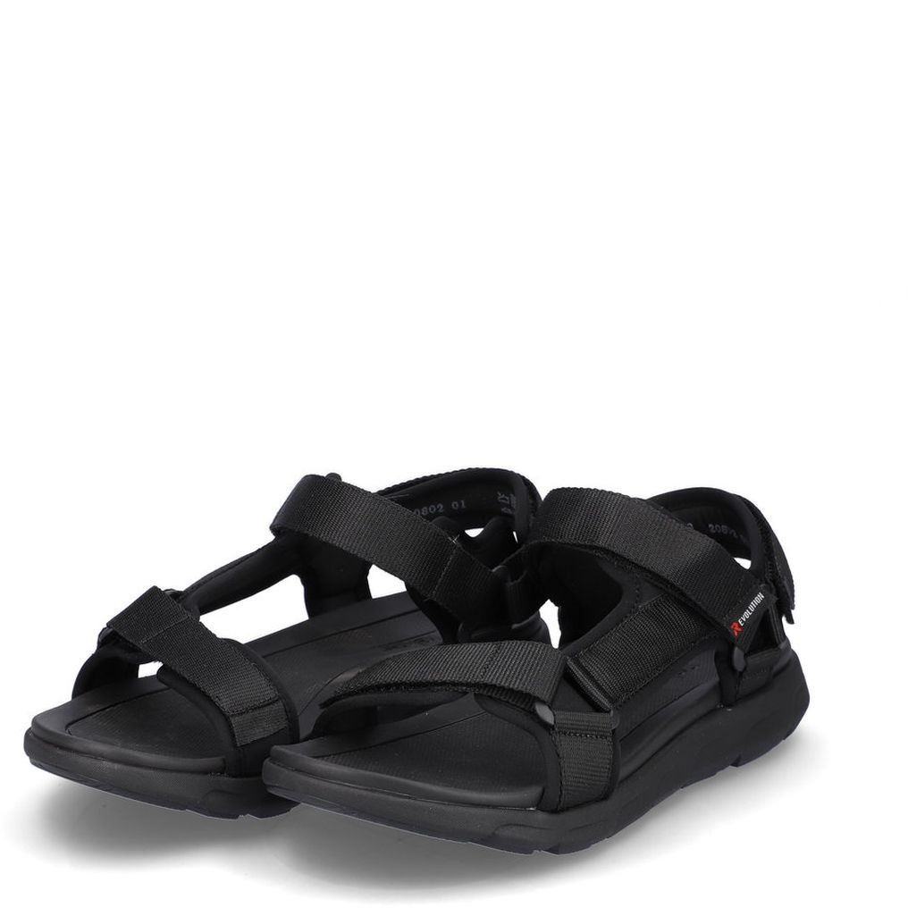 RIEKER Basutės vyrams, Juoda, SANDALS 10