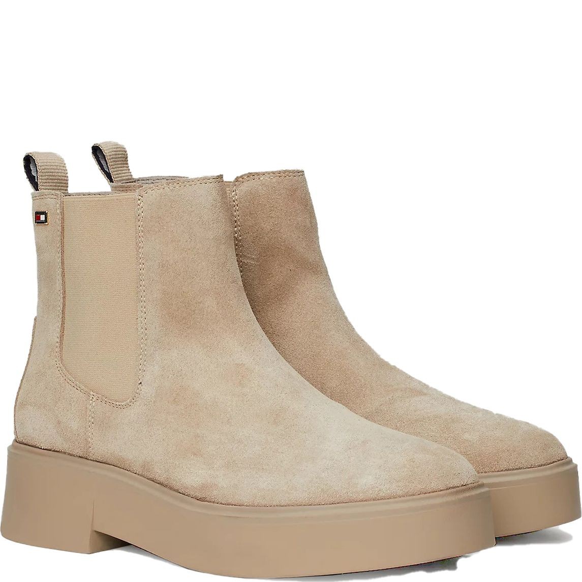 TOMMY HILFIGER Aulinukai moterims, Smėlio, Minimal chelsea flag 1