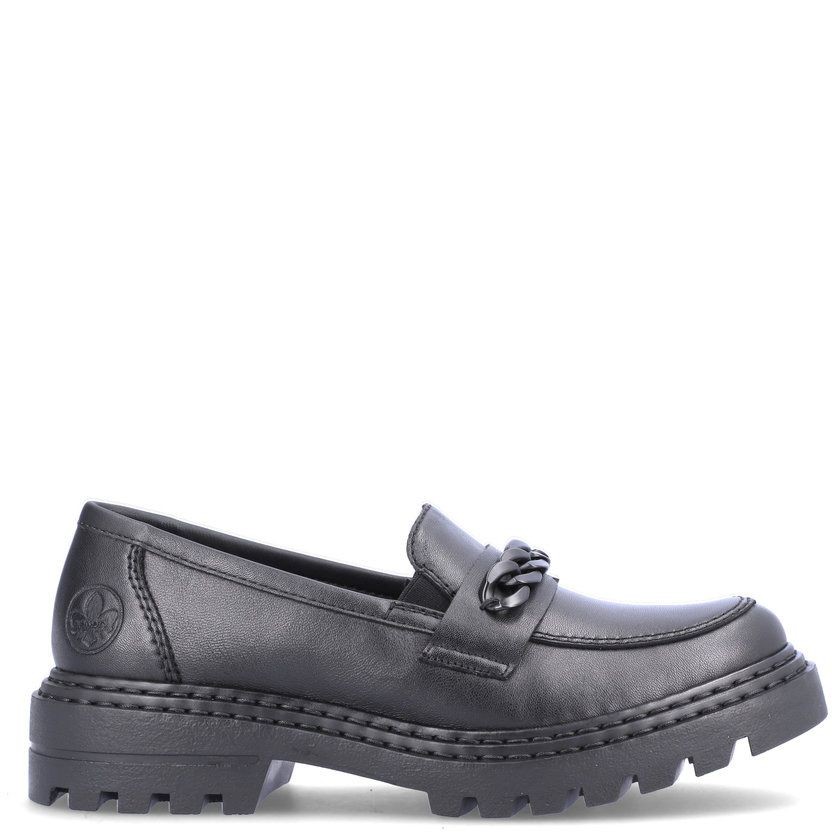 RIEKER Loaferiai moterims, Juoda, LOAFERS 4