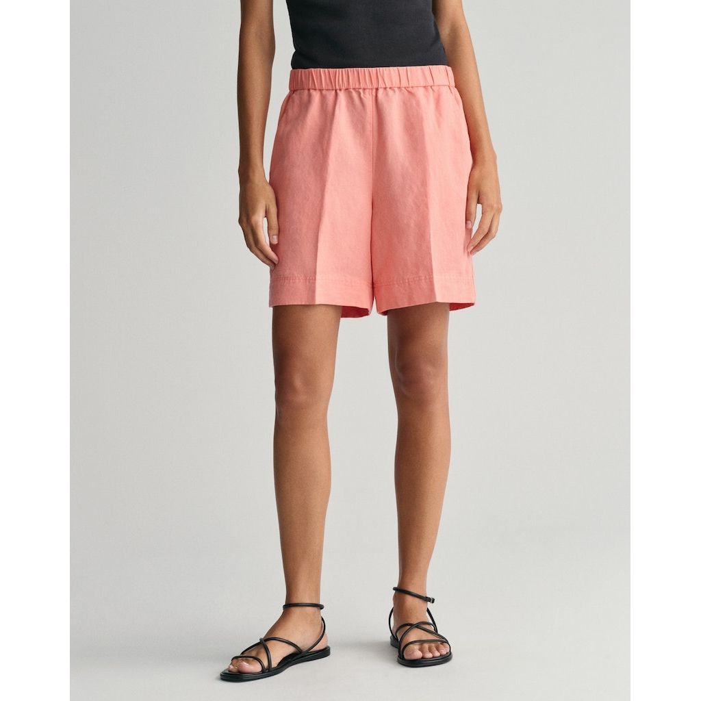 GANT Šortai moterims, Rožinė, REL LINEN BLEND PULL ON SHORTS 4