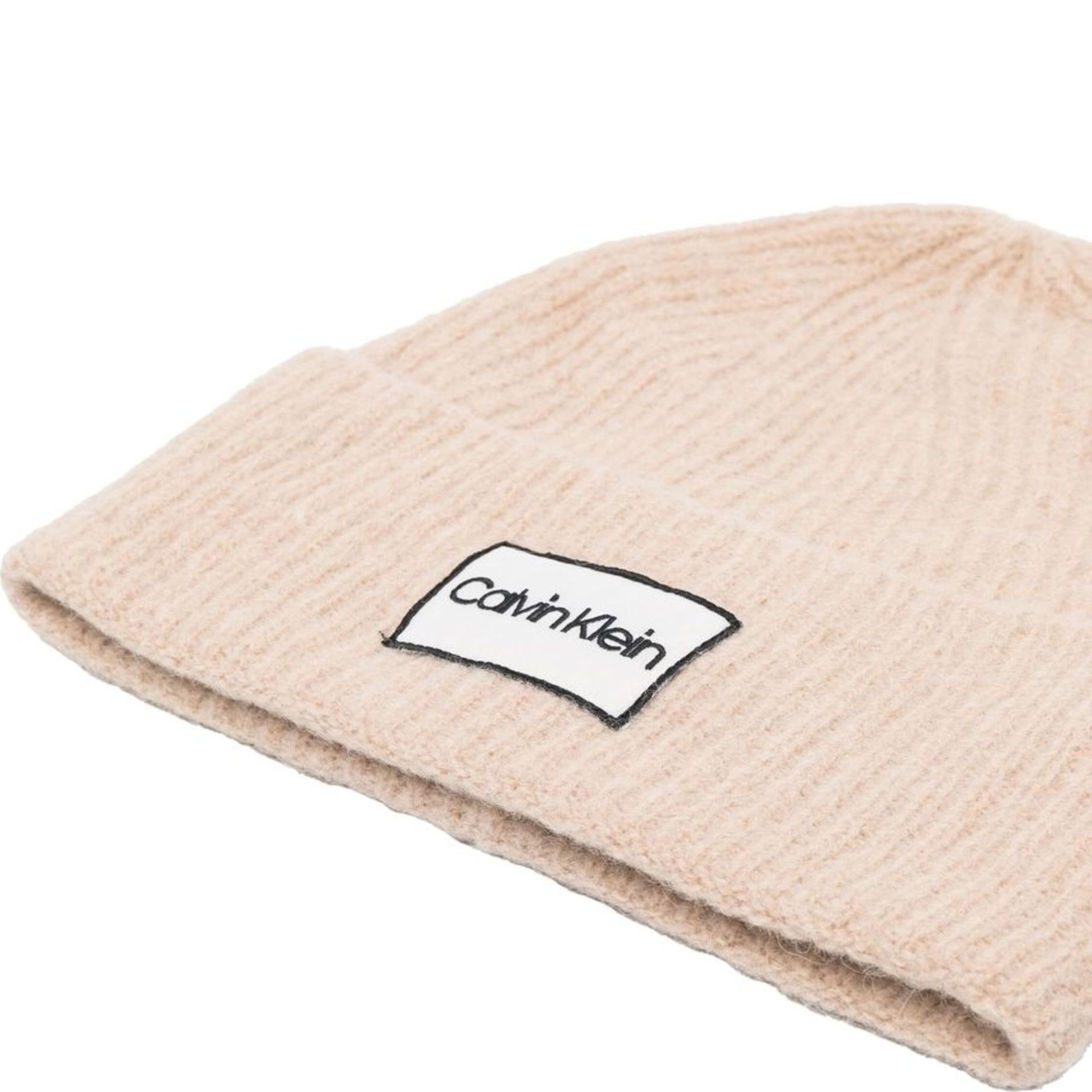 CALVIN KLEIN Kepurė moterims, Smėlio, LUX WOOL BEANIE 2