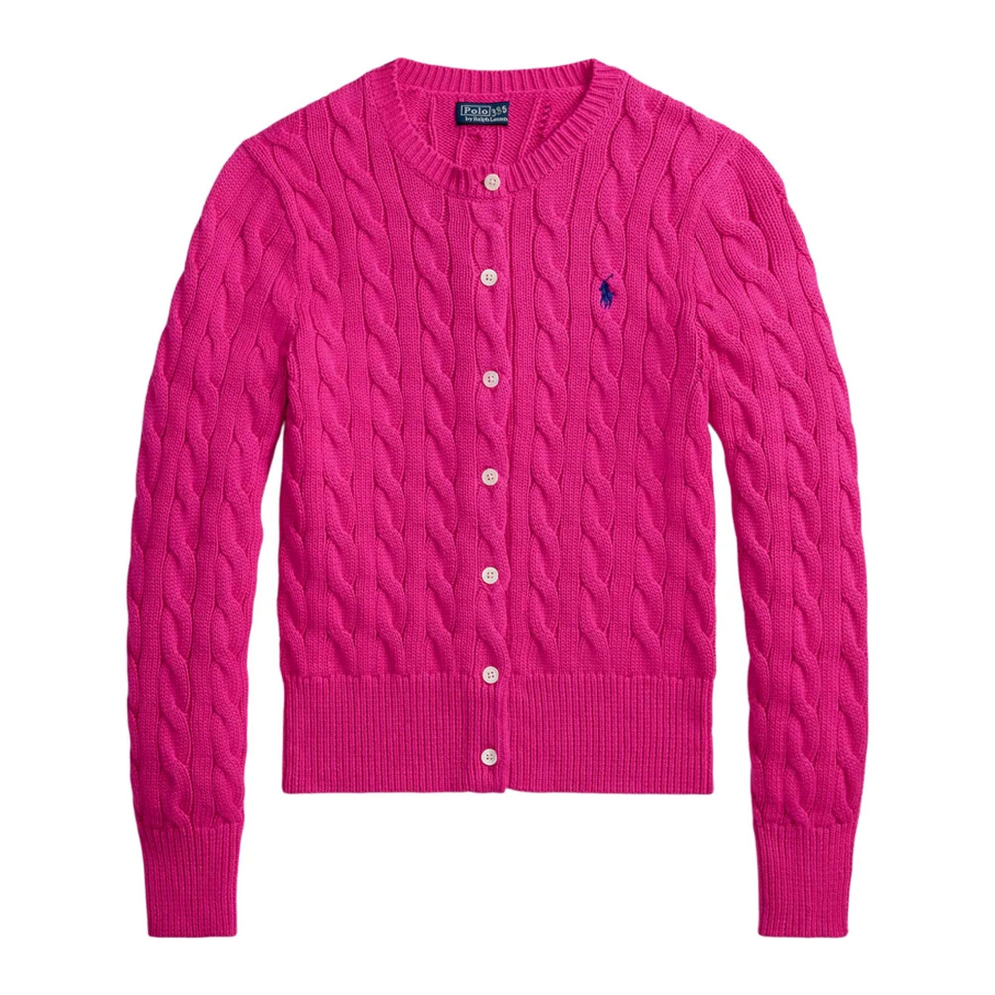 POLO RALPH LAUREN Kardiganas moterims, Rožinė, Long sleeve-cardigan 1