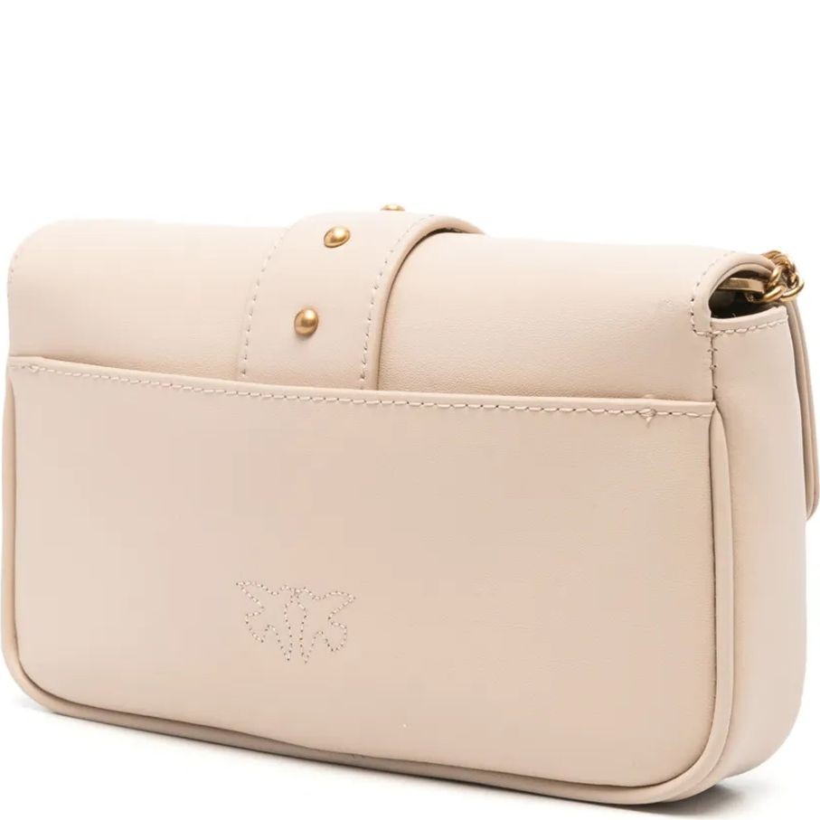 PINKO Rankinė per petį moterims, Smėlio, Love one crossbody bag 2