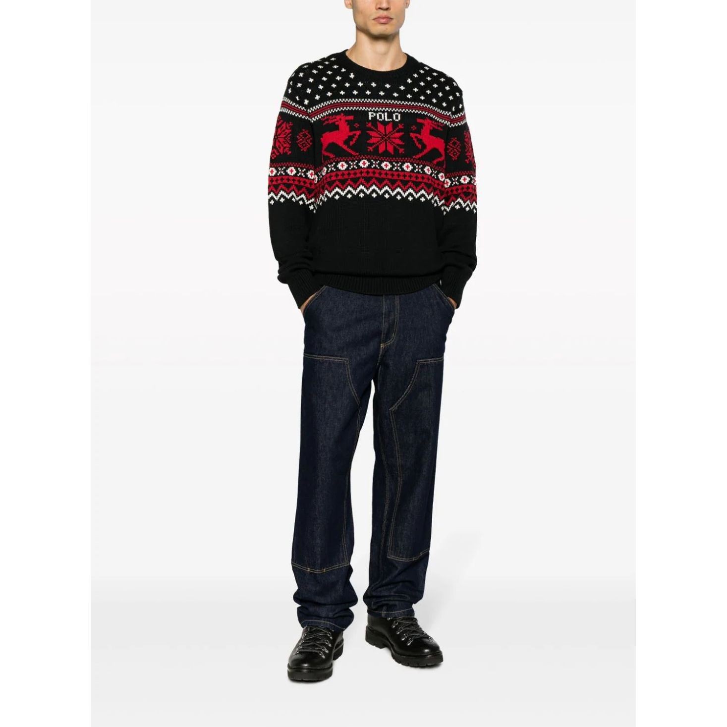 POLO RALPH LAUREN Sportinis nertinis vyrams, Juoda, Long sleeve pullover 2