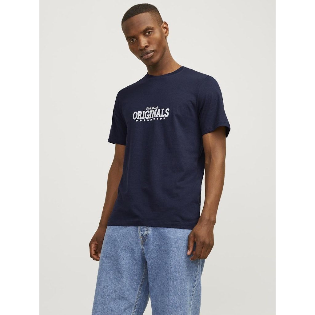JACK & JONES Marškinėliai vyrams, Mėlyna, JORSTAR TEE SS CREW 2