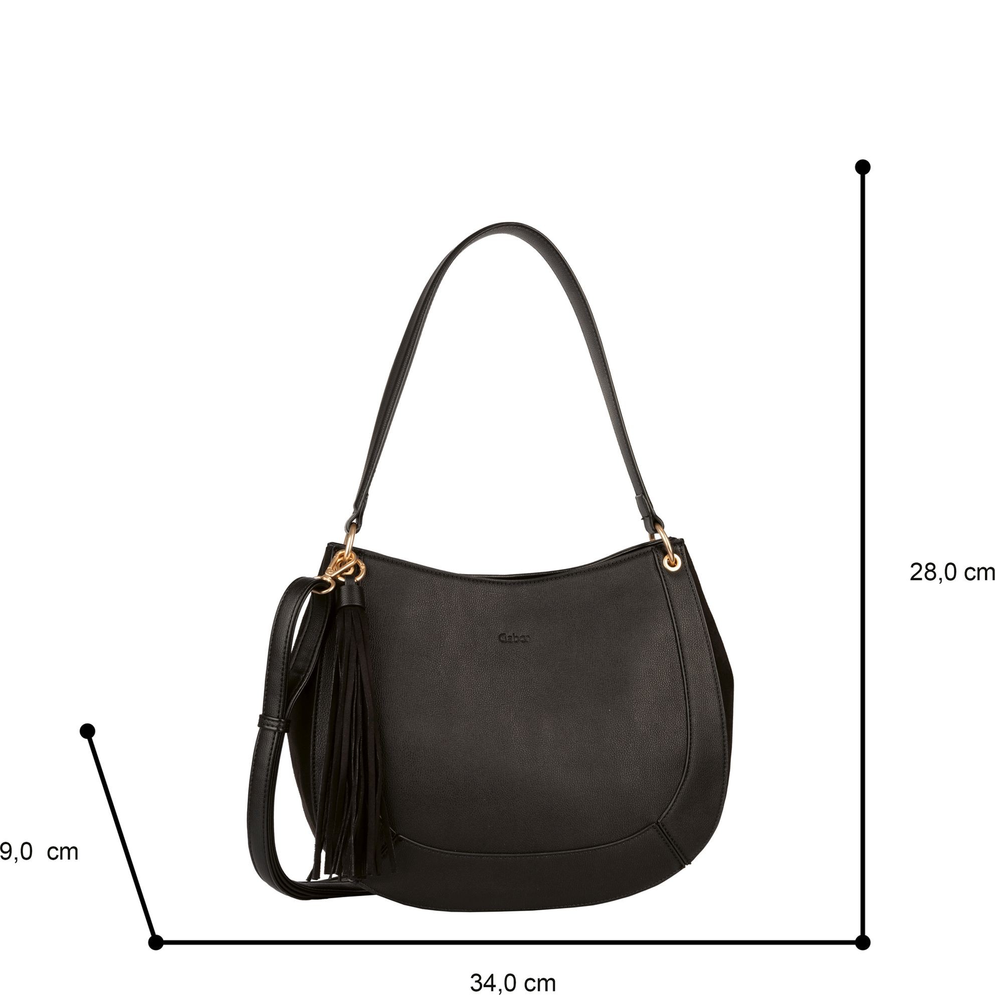 GABOR Rankinė, krepšys moterims, Juoda, Aki bag 5