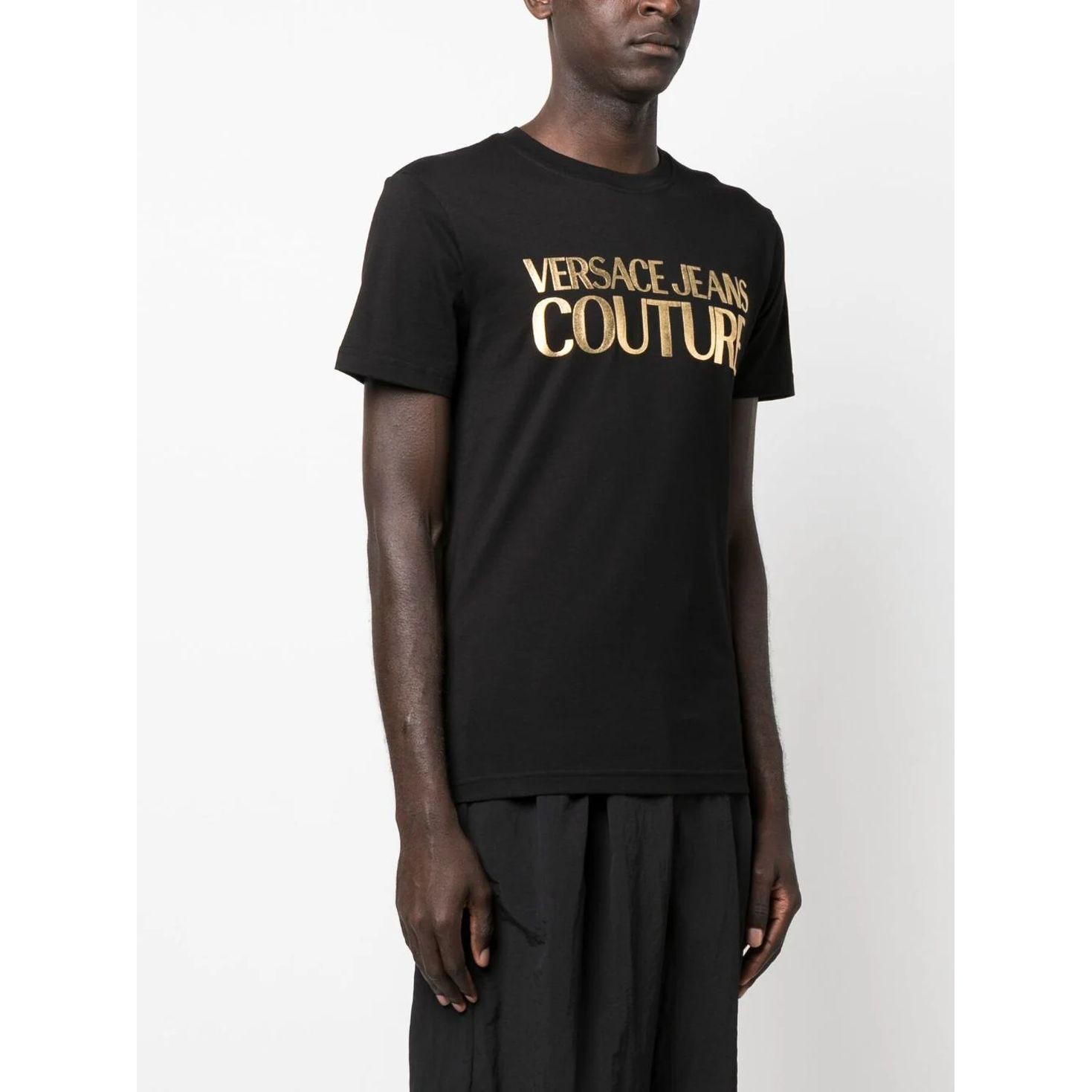 VERSACE JEANS CUTURE Marškinėliai trump. rankovėmis vyrams, Juoda, T-shirt 3