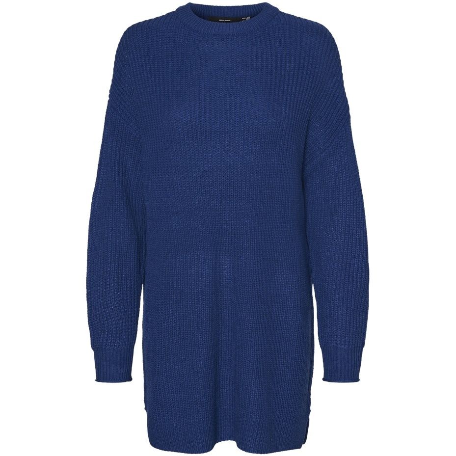 VERO MODA Mini suknelė moterims, Mėlyna, VMLEA LS O-NECK SHORT 1