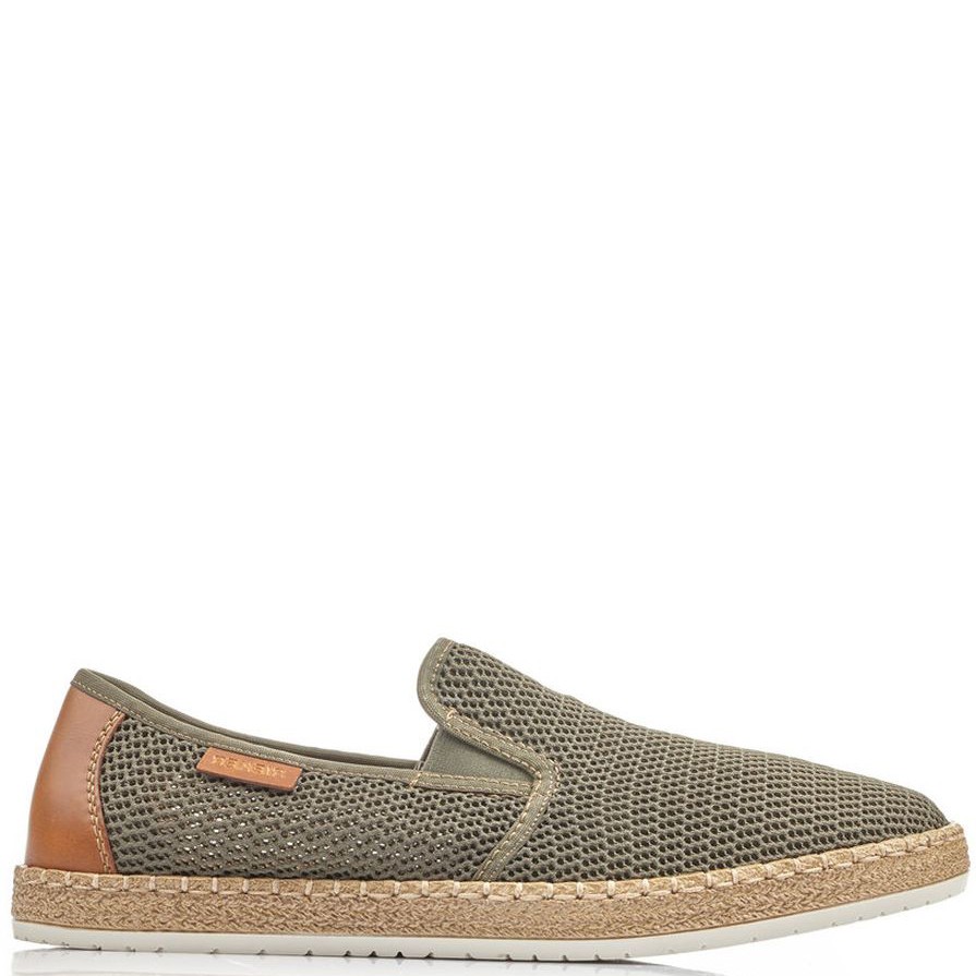 RIEKER Bateliai - vyrams, Žalia, SHOES 2