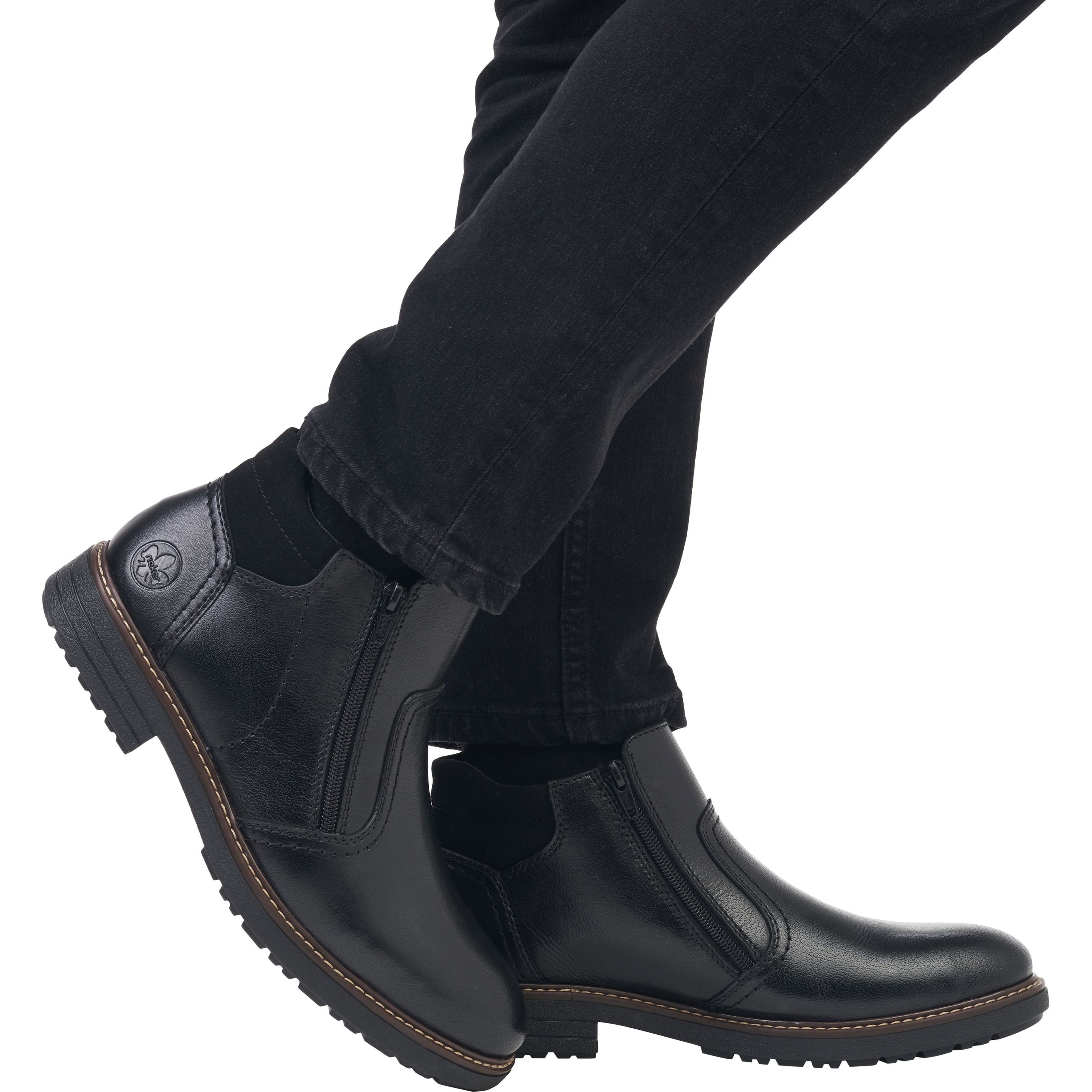 RIEKER Aulinukai vyrams, Juoda, BOOTIES 2