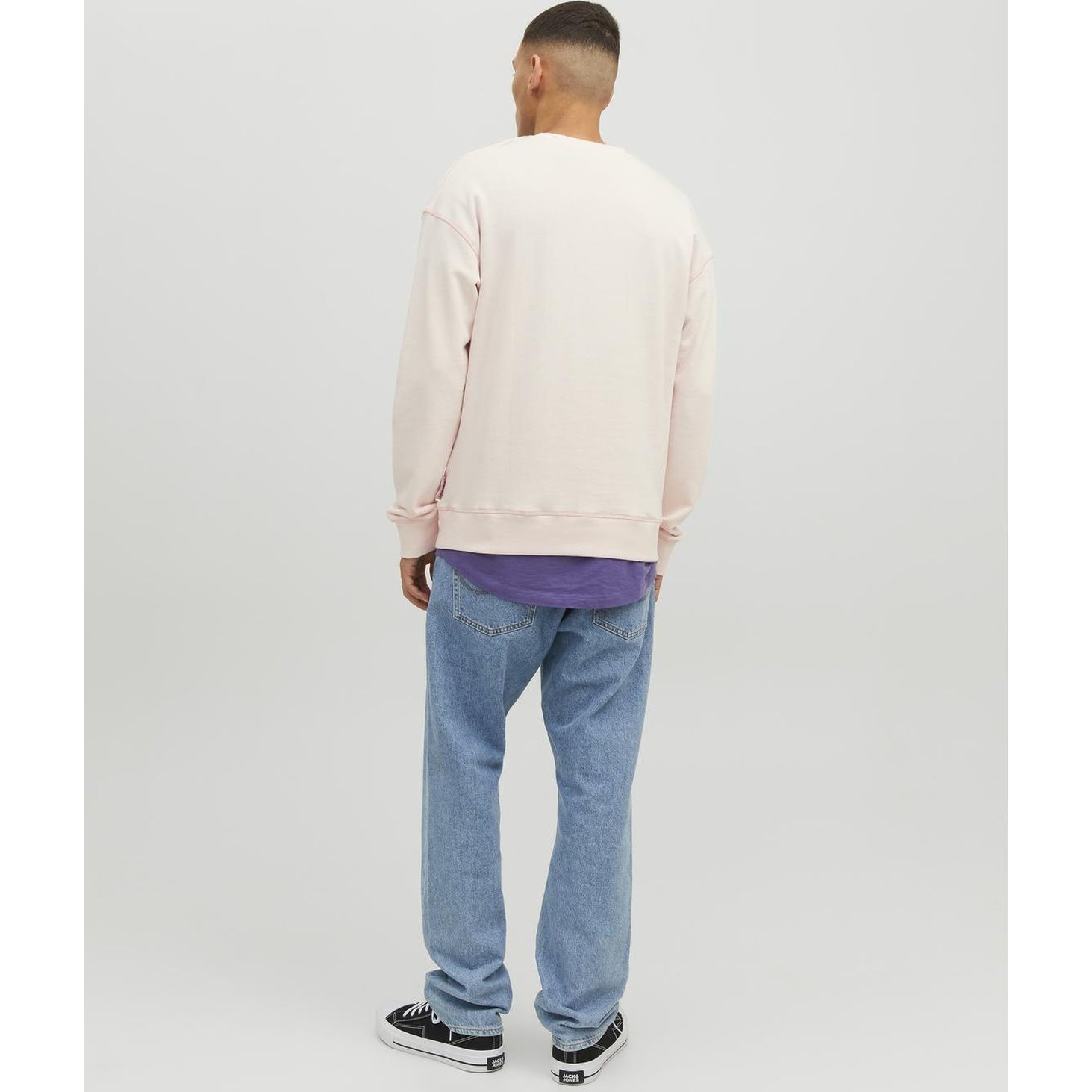 JACK & JONES Sportinis nertinis vyrams, Rožinė, JORFADED SWEAT 3