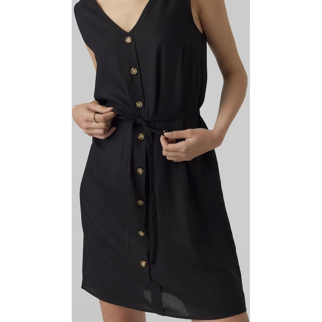 VERO MODA Mini suknelė moterims, Juoda, VMBUMPY SL SHORT DRE 5