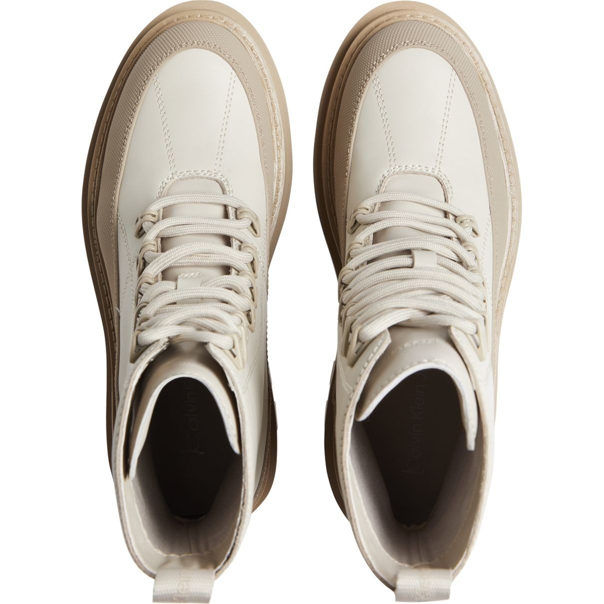 CALVIN KLEIN JEANS Aulinukai moterims, Smėlio, Flatform lace up boot 3