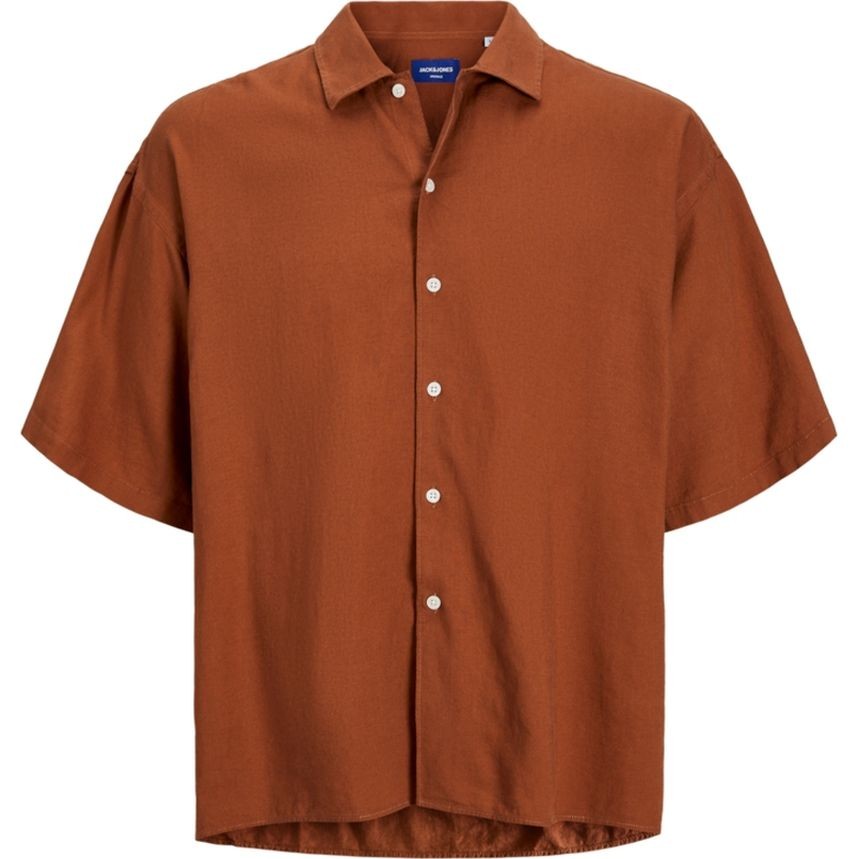 JACK & JONES Marškiniai trump. rankovėmis vyrams, Raudona, Paros oversized shirt