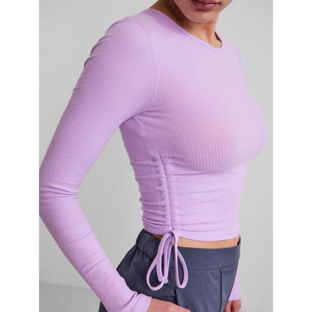 PIECES Midi suknelė moterims, Violetinė, PCHAZEL LS CROP TOP B 5