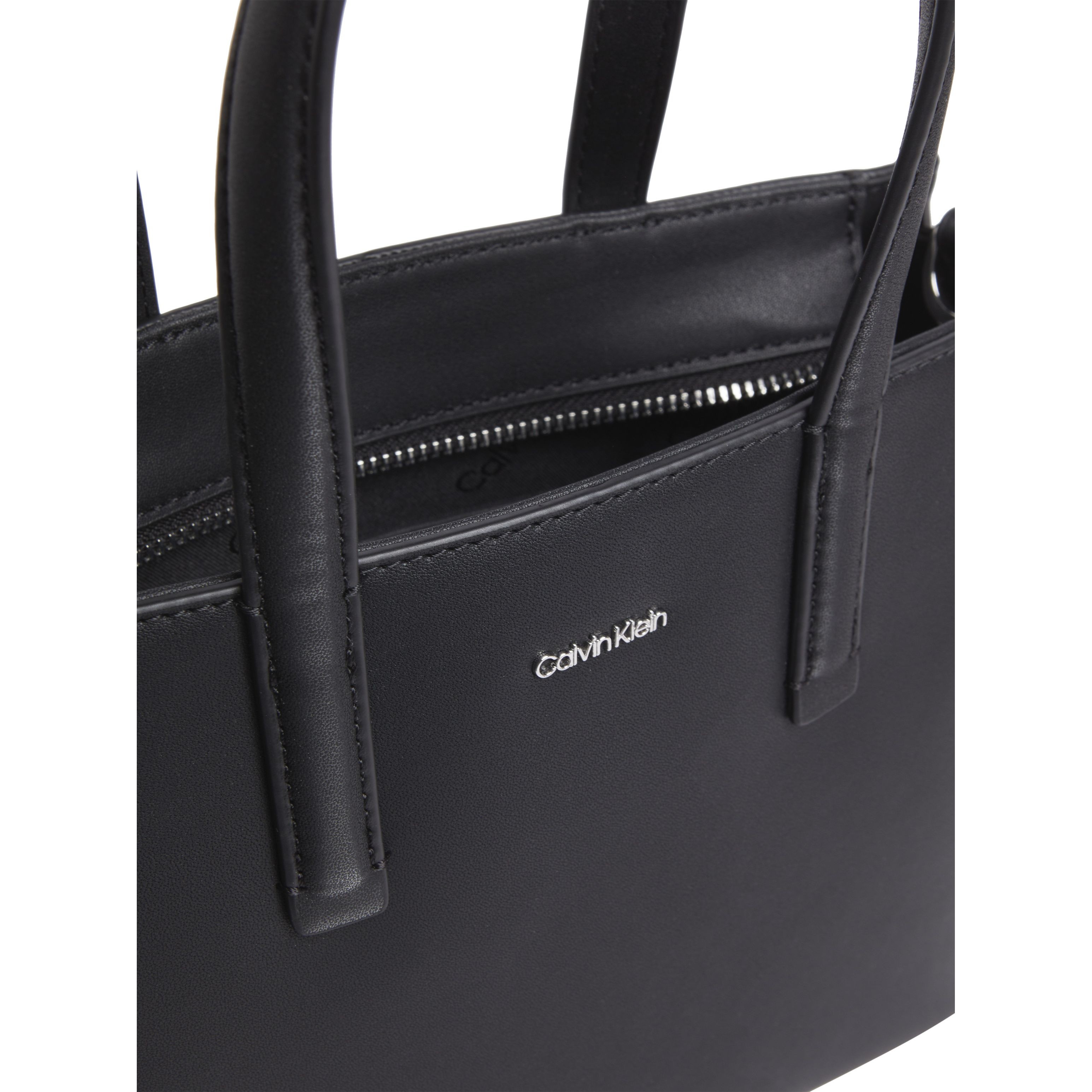 CALVIN KLEIN Pirkinių krepšys moterims, Juoda, Must small tote 3