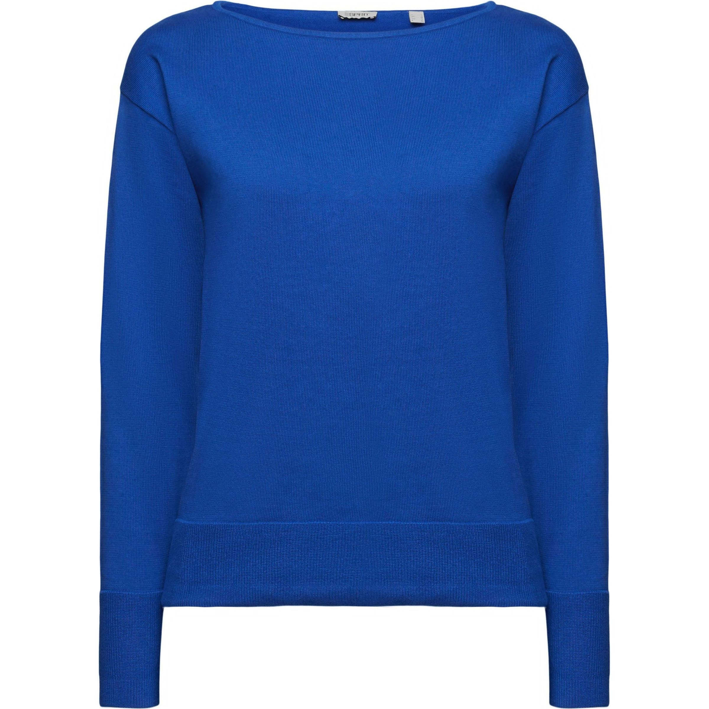 ESPRIT Megztinis moterims, Mėlyna, Boatneck Sweater 1