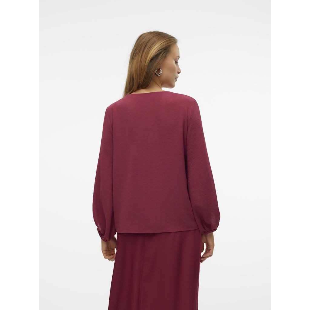 VERO MODA Palaidinės moterims, Raudona, Olivia v-neck top 3