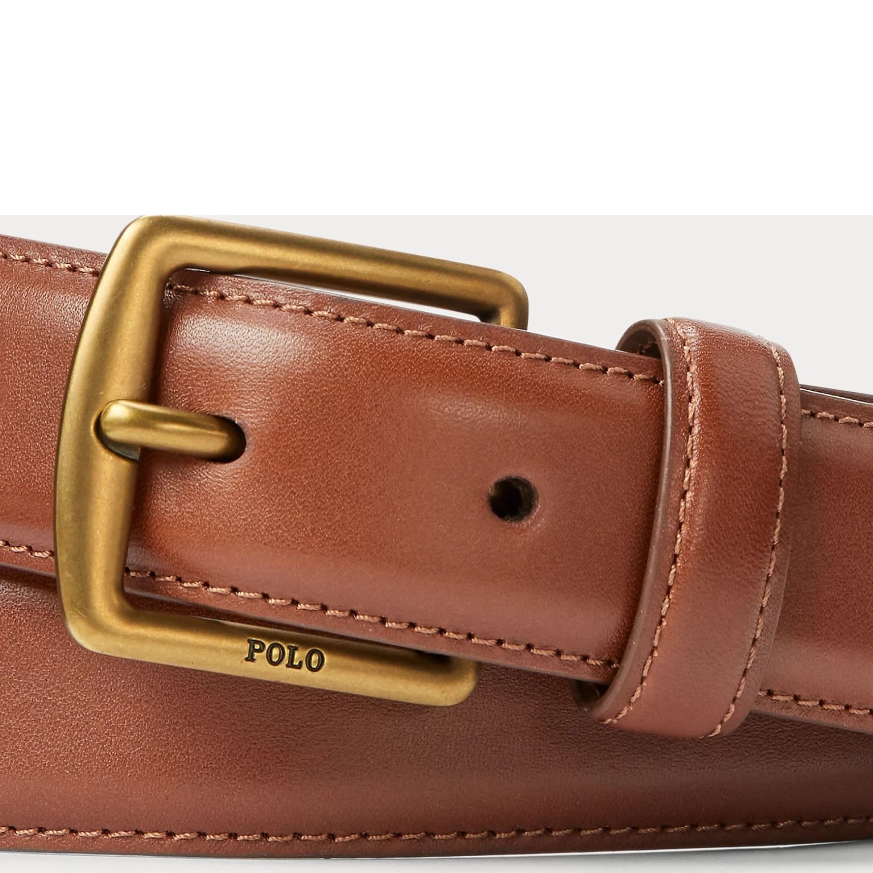 POLO RALPH LAUREN Diržas vyrams, Ruda, Smooth leather belt 2