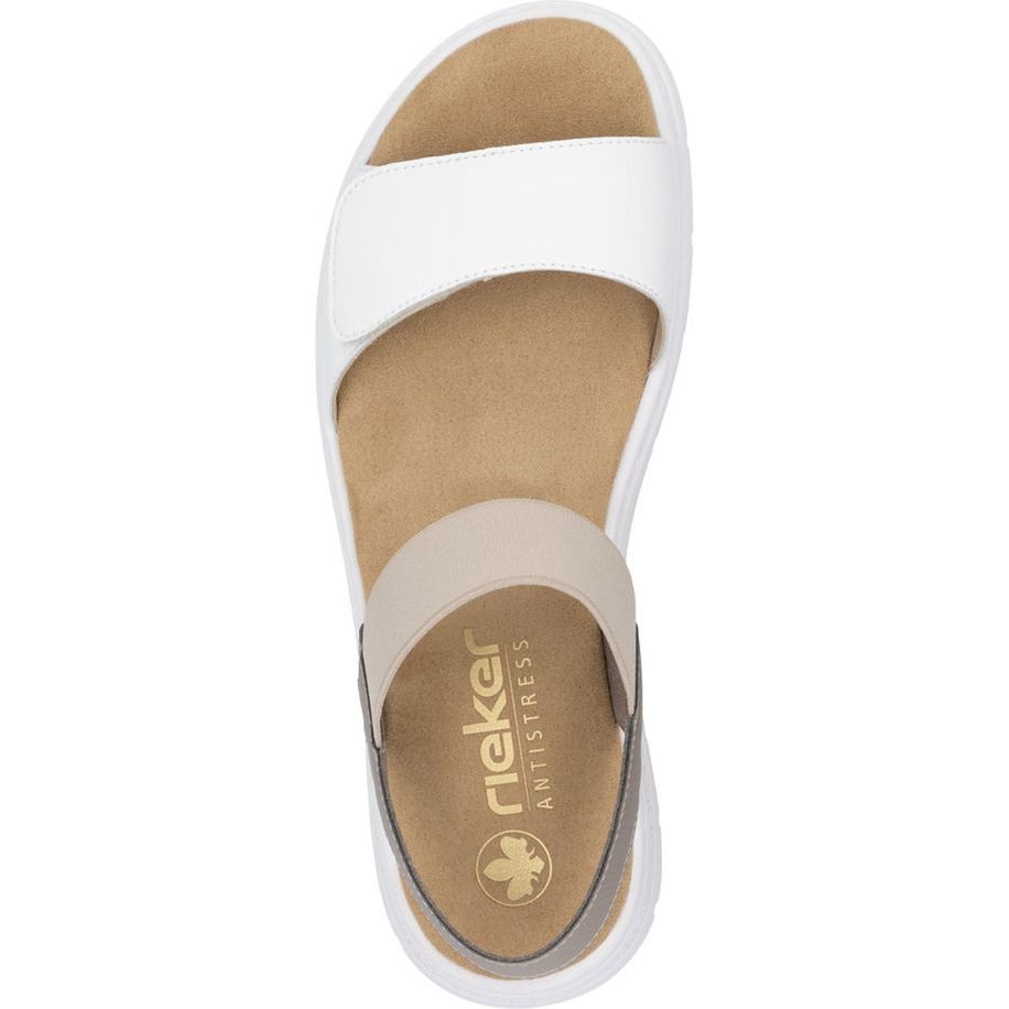 RIEKER Basutės moterims, Balta, SANDALS 5