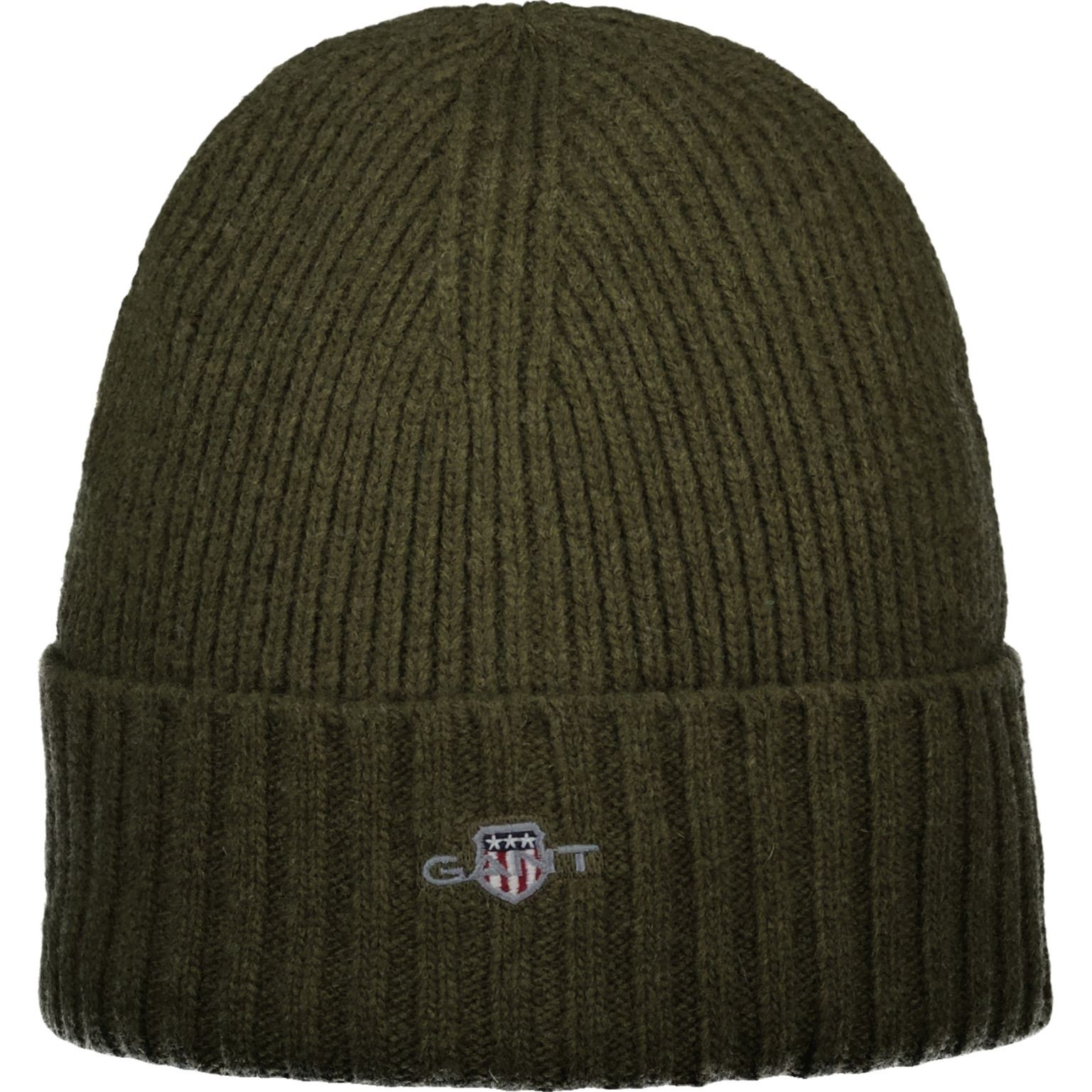 GANT Kepurė vyrams, Žalia, Shield wool beanie