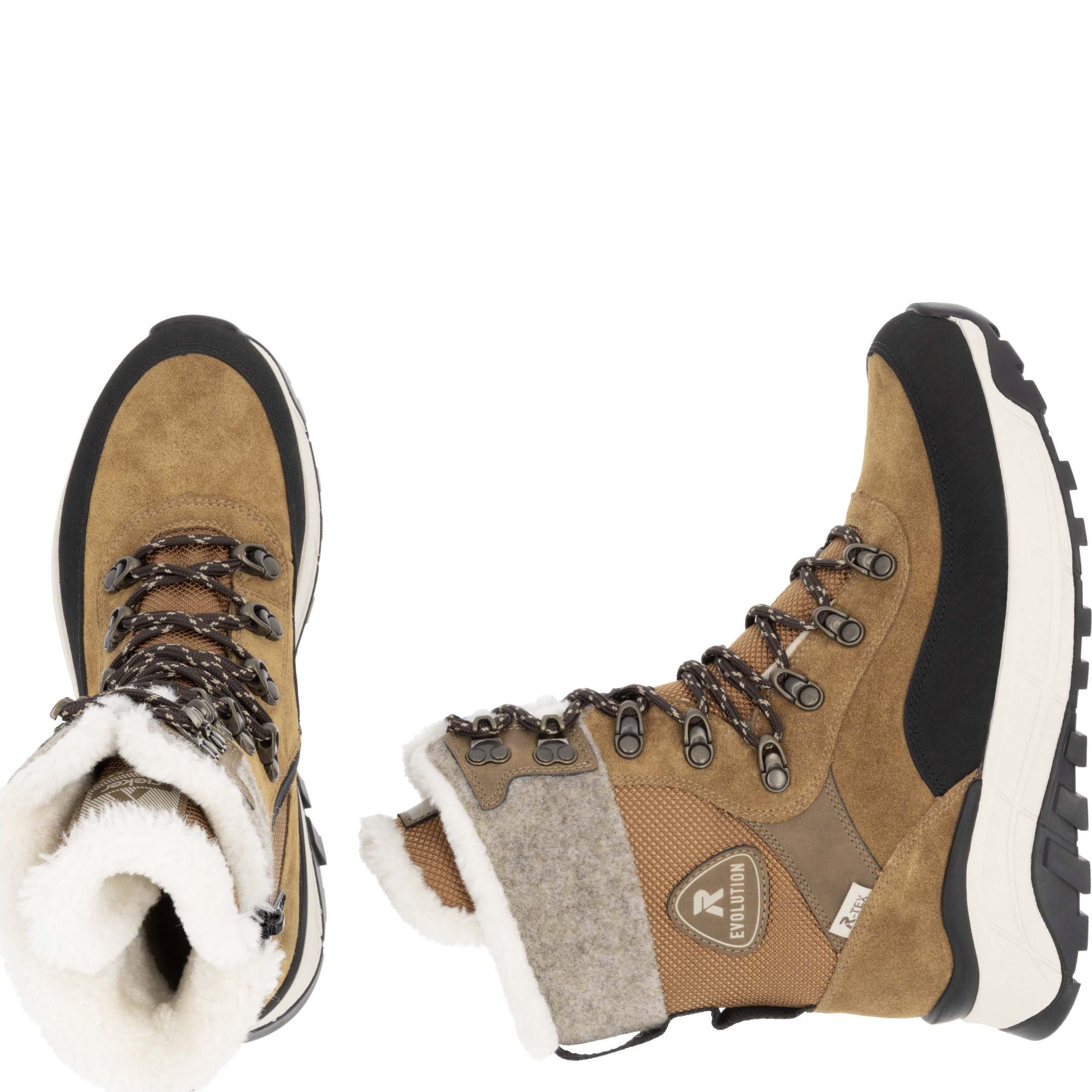 RIEKER EVOLUTION Aulinukai moterims, Ruda, Ladies mid height boots 10