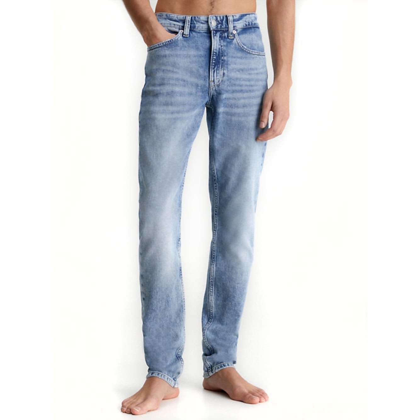 CALVIN KLEIN JEANS Aptempti džinsai vyrams, Mėlyna, Slim taper jeans 2