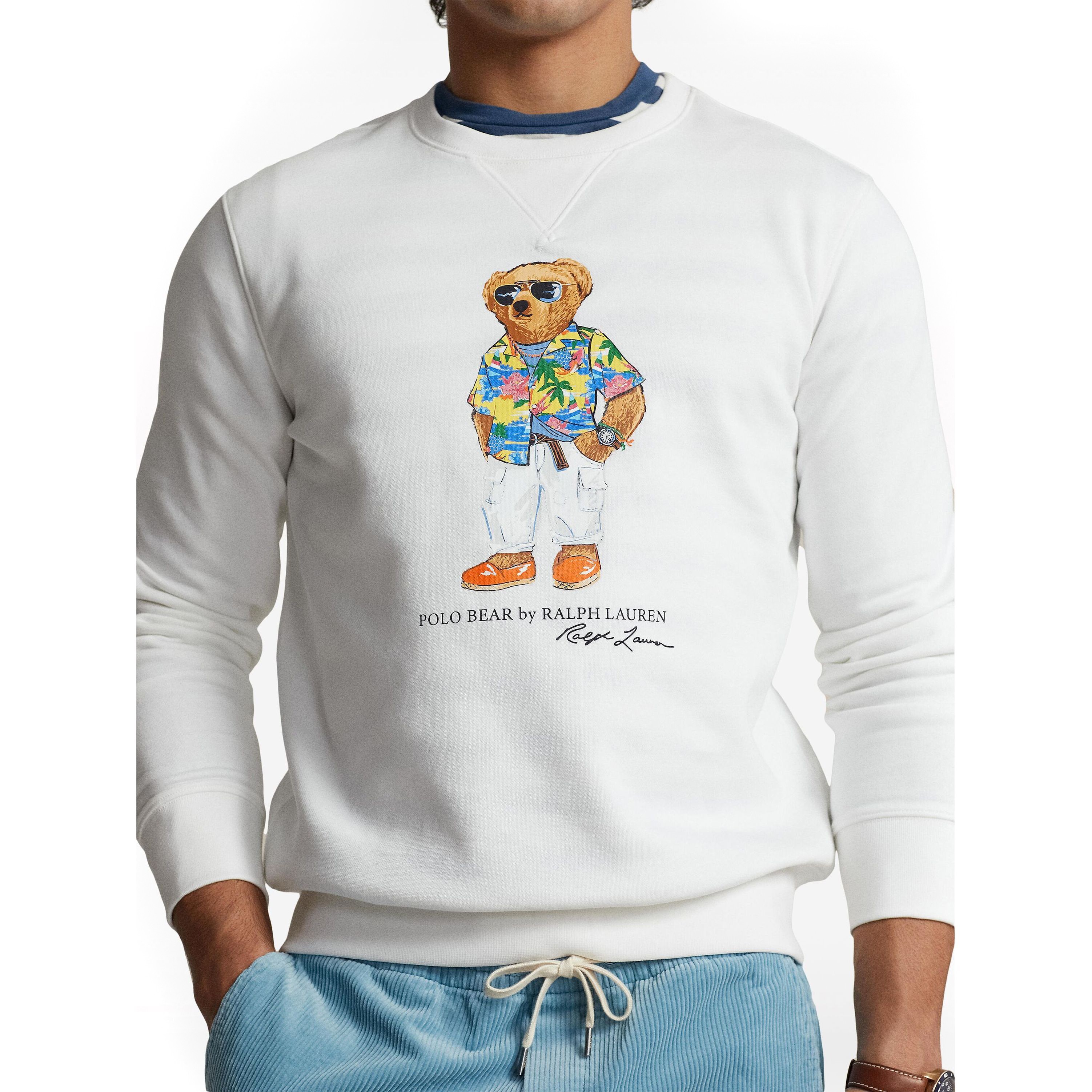 POLO RALPH LAUREN Sportinis nertinis vyrams, Balta, Long sleeve sweatshirt 4