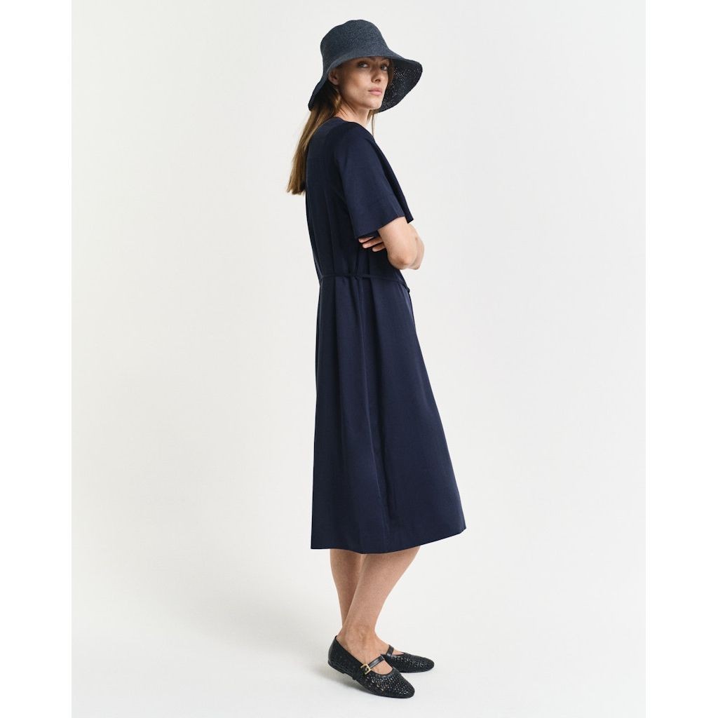 GANT Midi suknelė moterims, Mėlyna, Rel SS dress 4