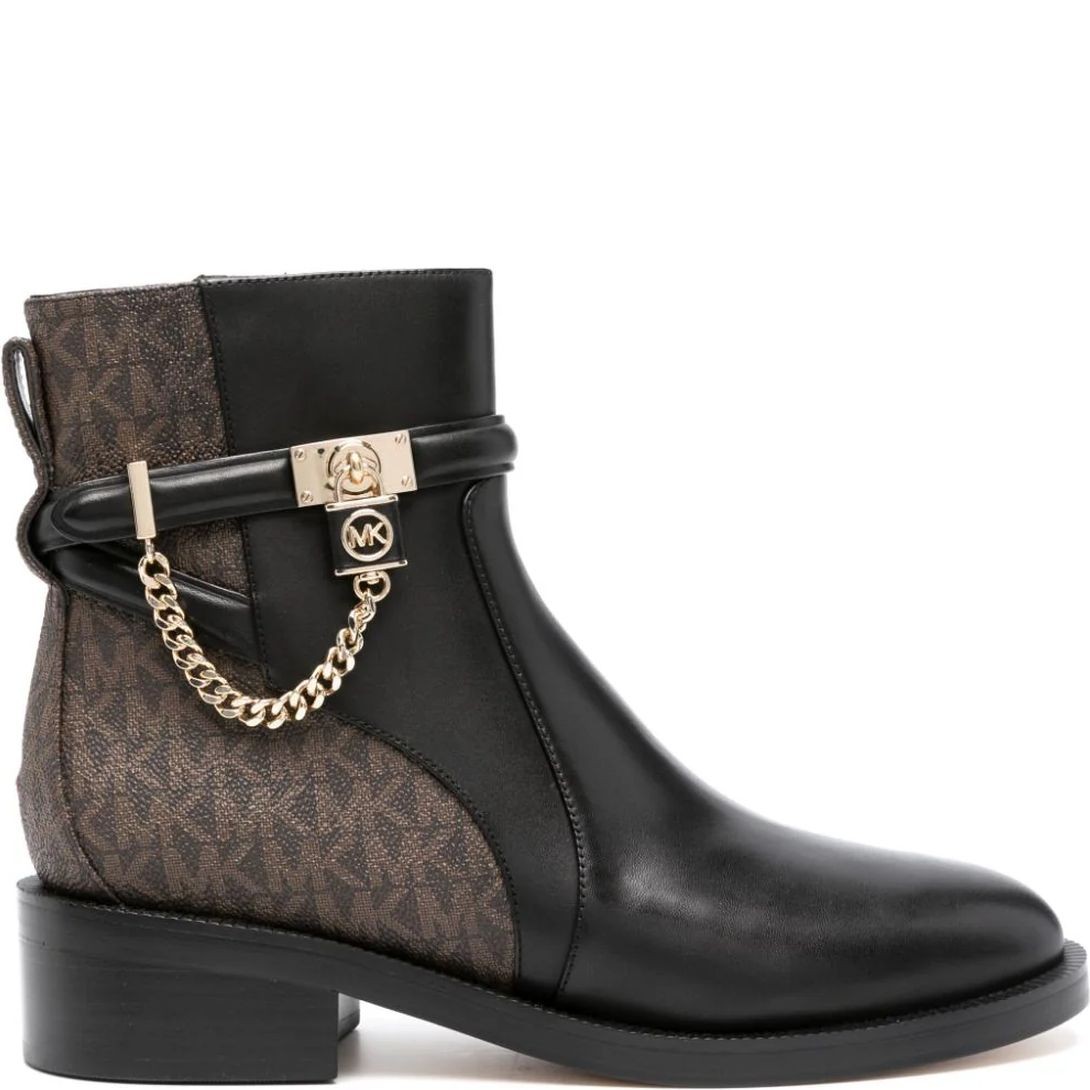 MICHAEL KORS Aulinukai moterims, Juoda, Hamilton flat bootie 2
